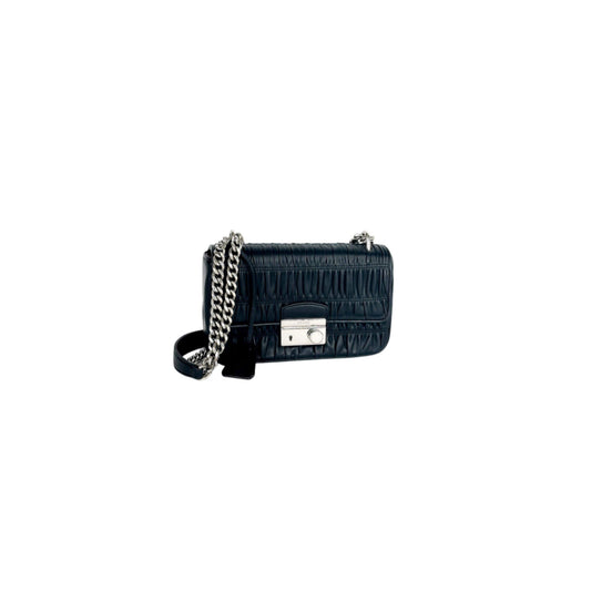 Prada Nappa Gaufre Chain Flap Black