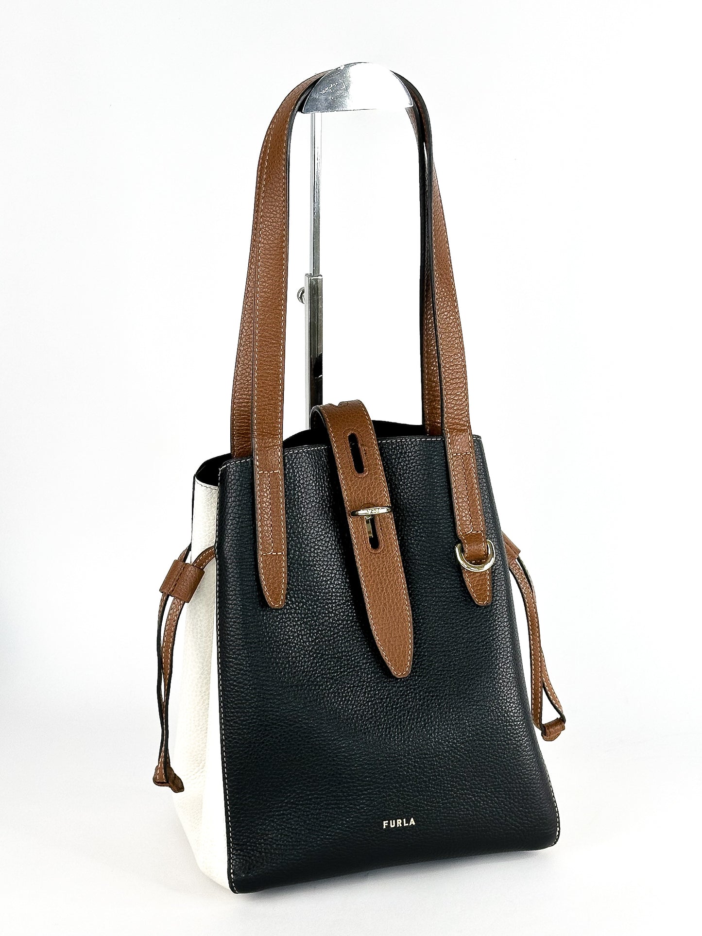 Furla Tote Pebbled Leather Color-block