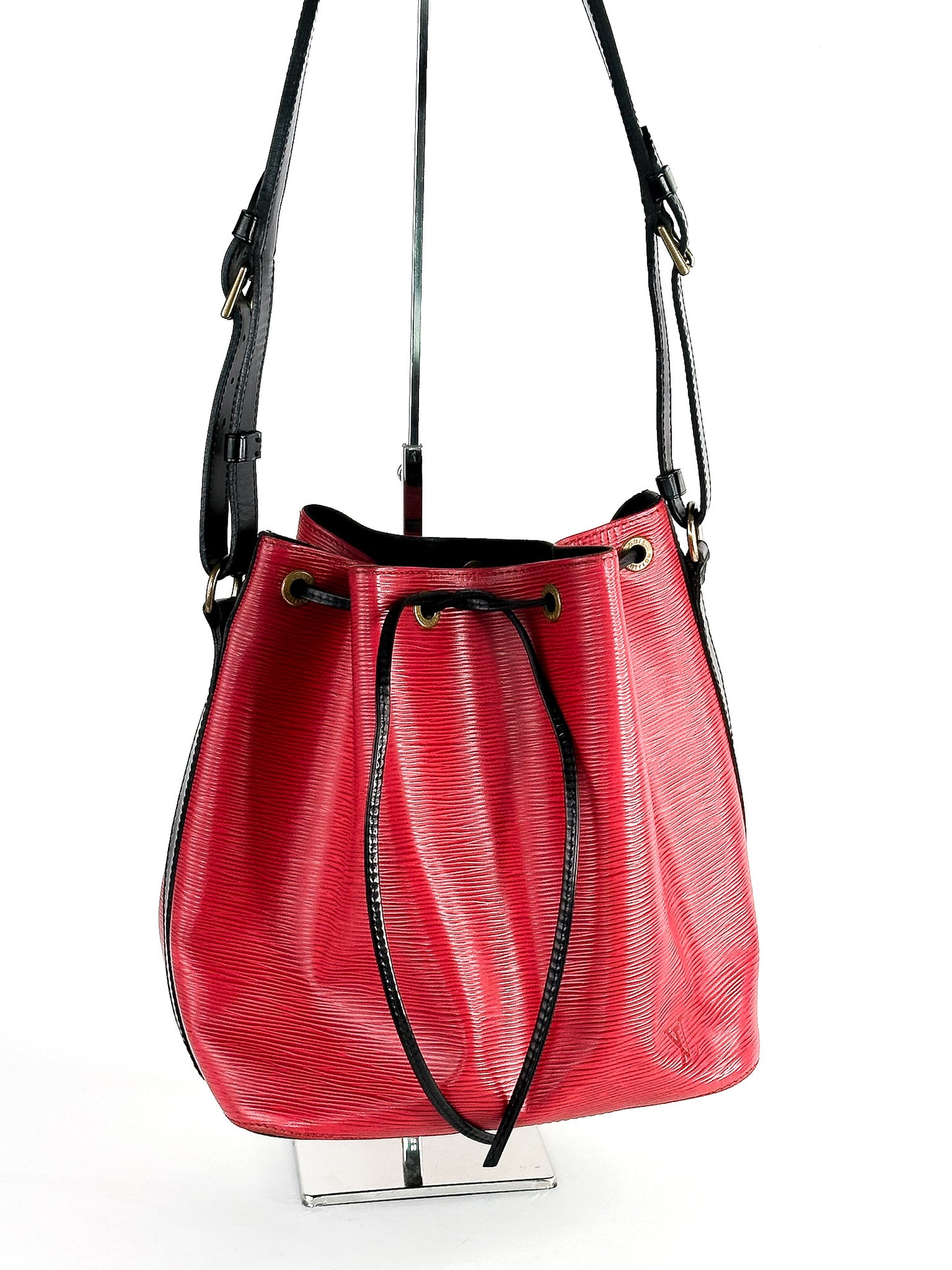 Louis Vuitton Epi Petit Bi-Color Noe Castillan Red Black