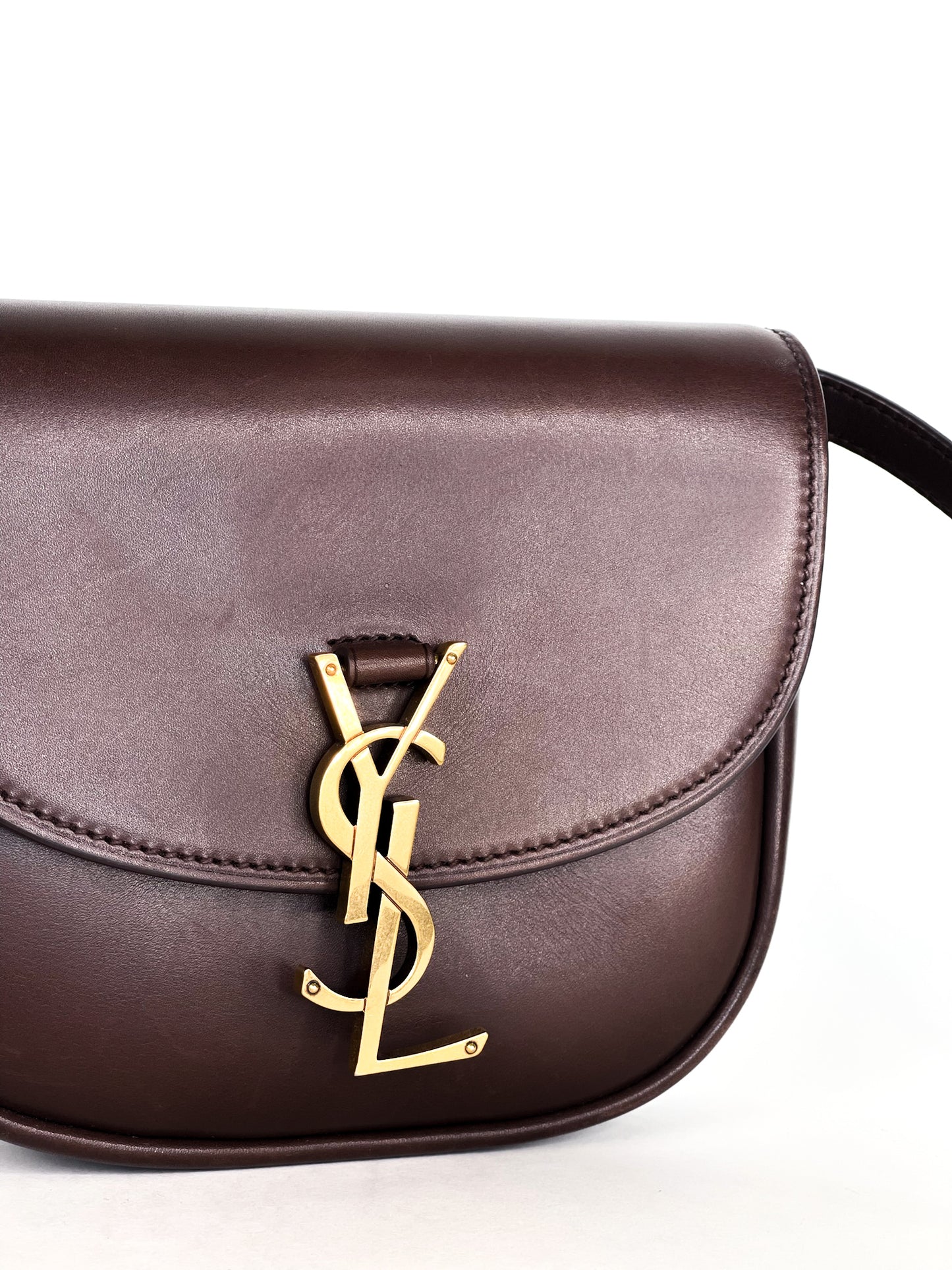 Saint Laurent Kaia Small Satchel Brown