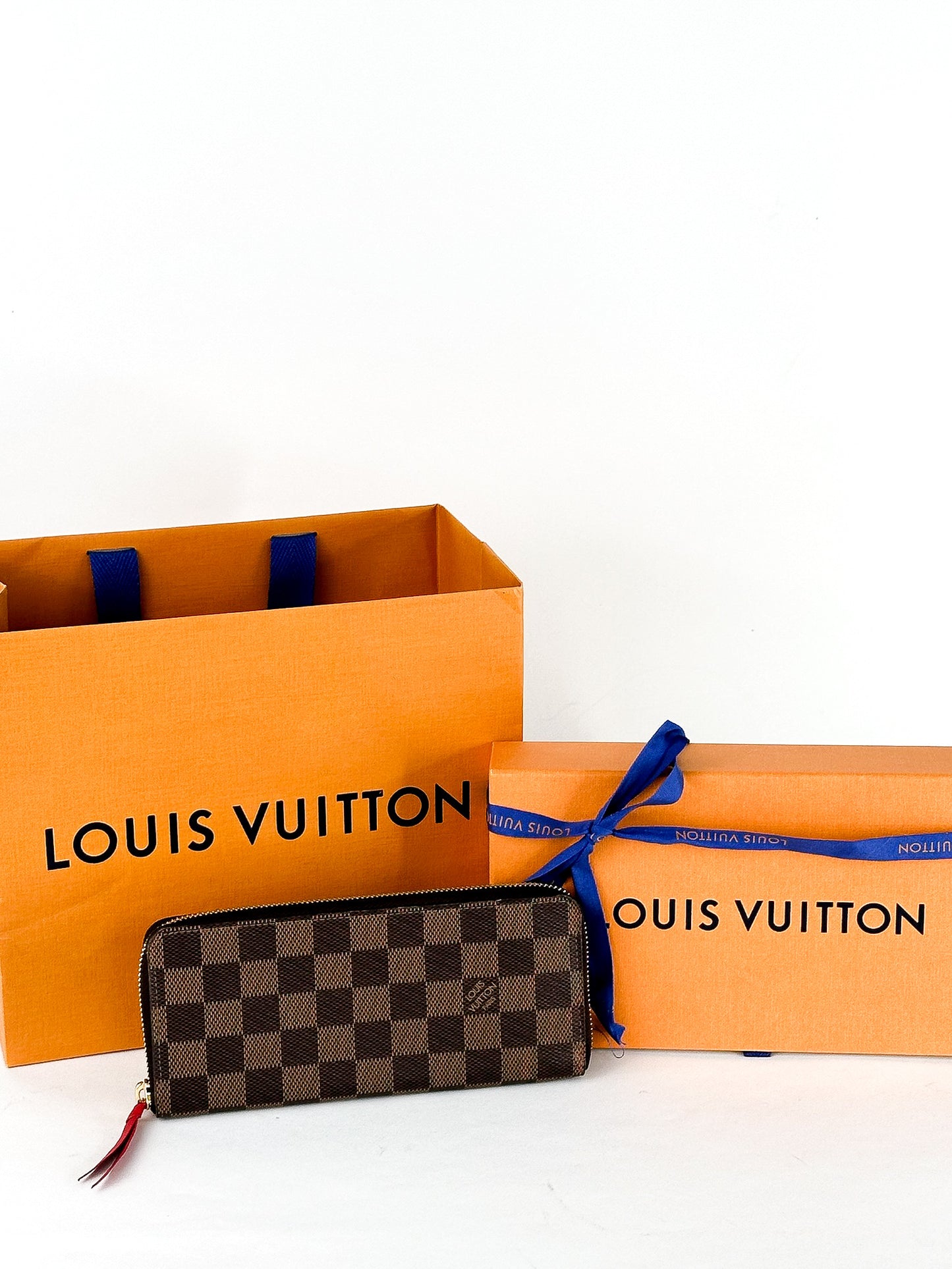 Louis Vuitton Clemence Damier Ebene Wallet