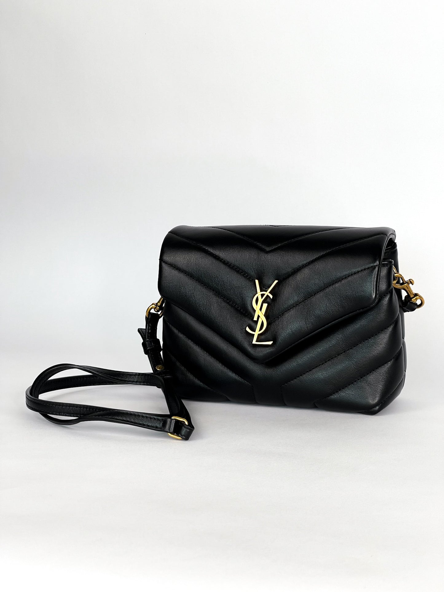 Saint Laurent Matelasse Calfskin Monogram LouLou Toy Crossbody Bag