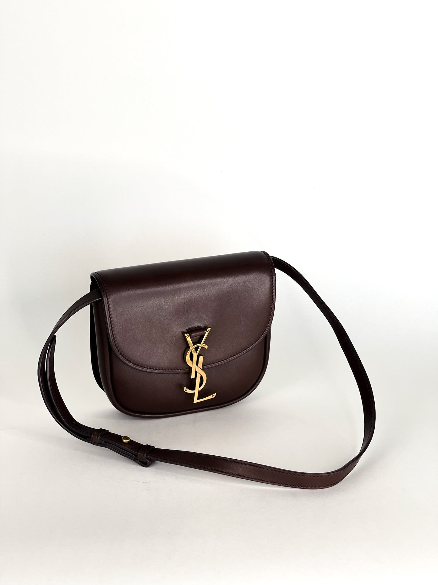 Saint Laurent Kaia Small Satchel Brown