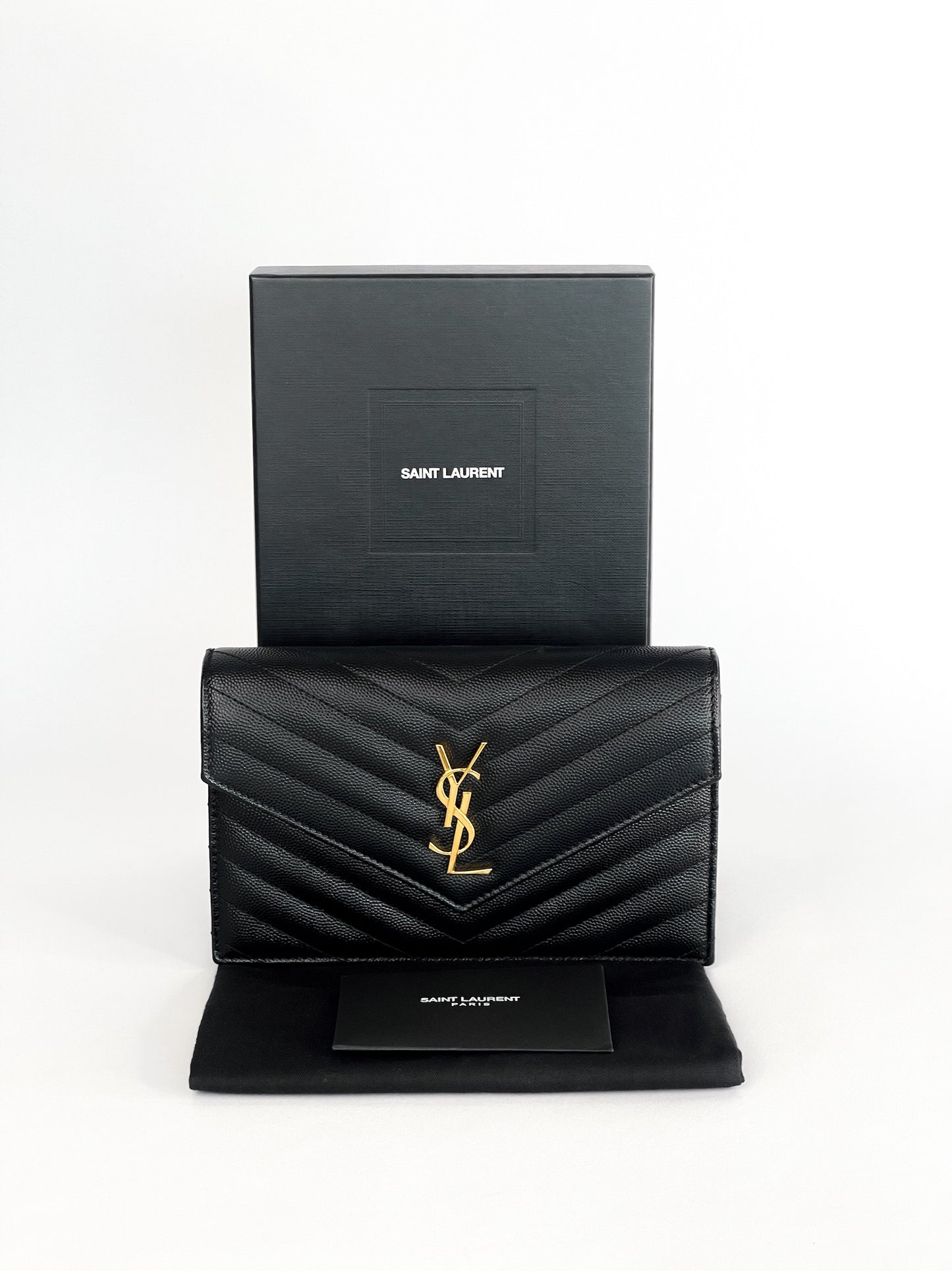 Saint Laurent Matelassé Wallet on Chain