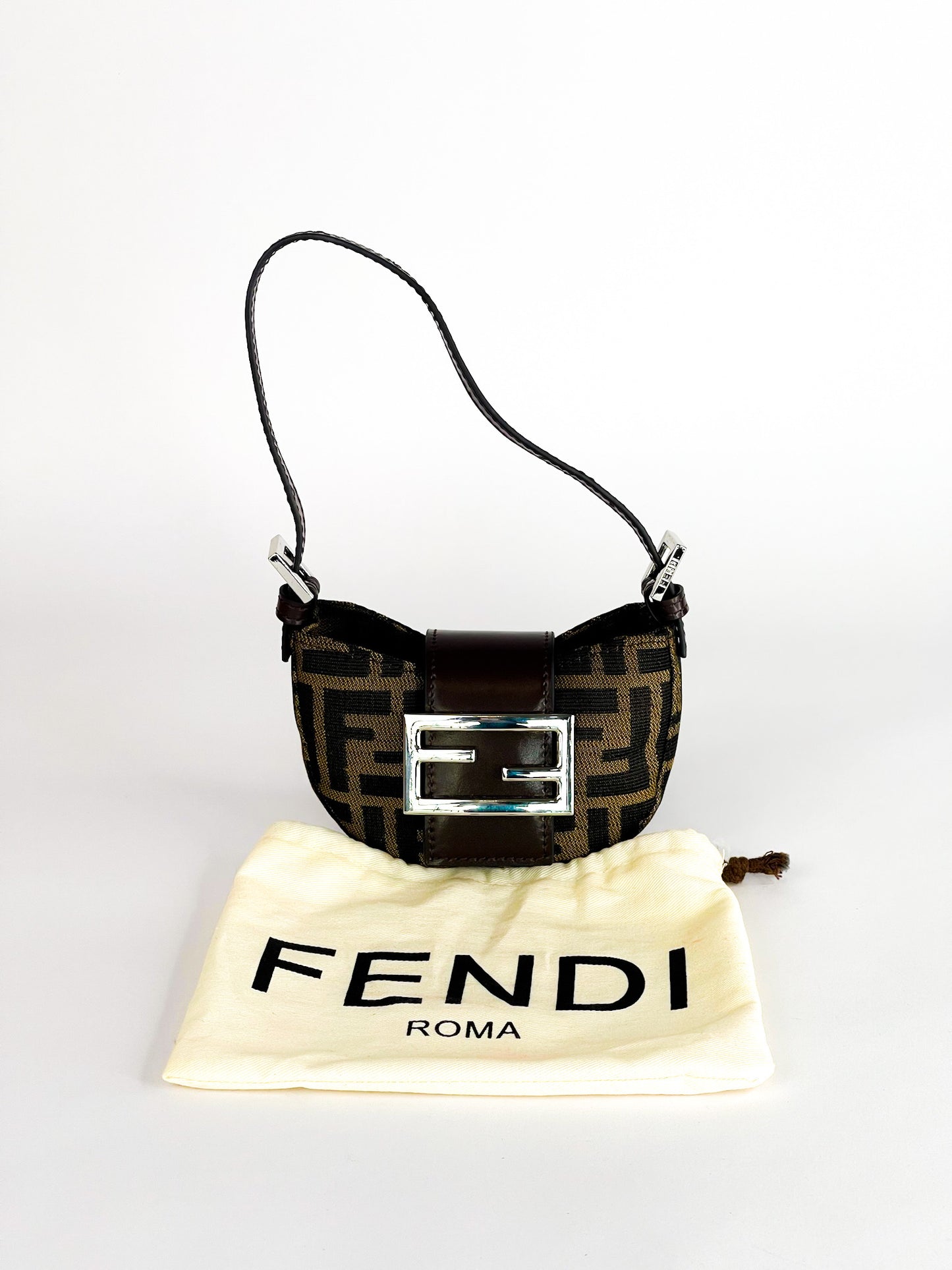 Fendi Half Moon Mini Croissant Zucca