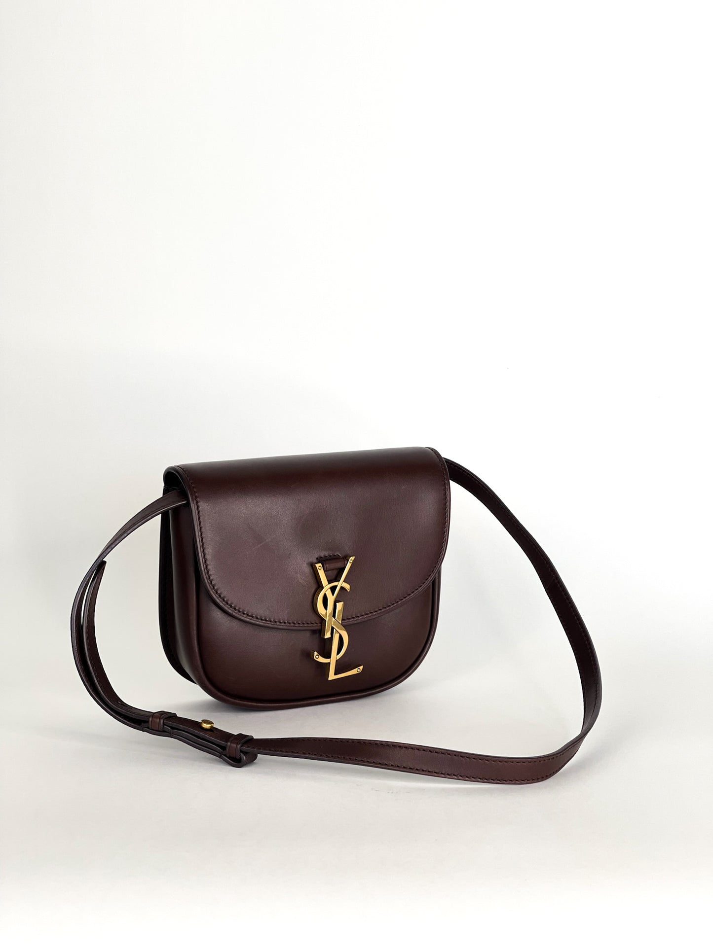 Saint Laurent Kaia Small Satchel Brown