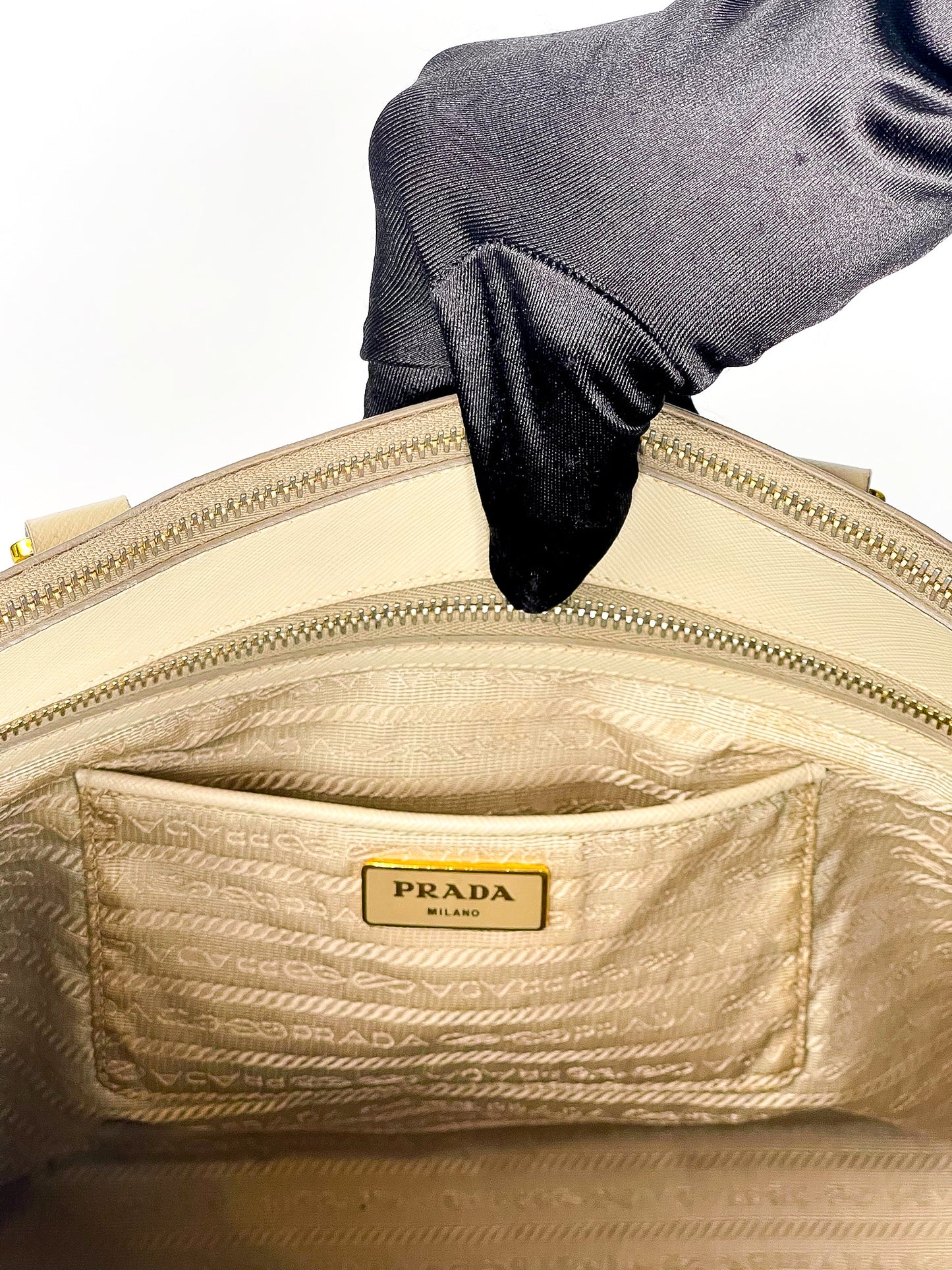 Prada Galleria Saffiano Leather Taupe