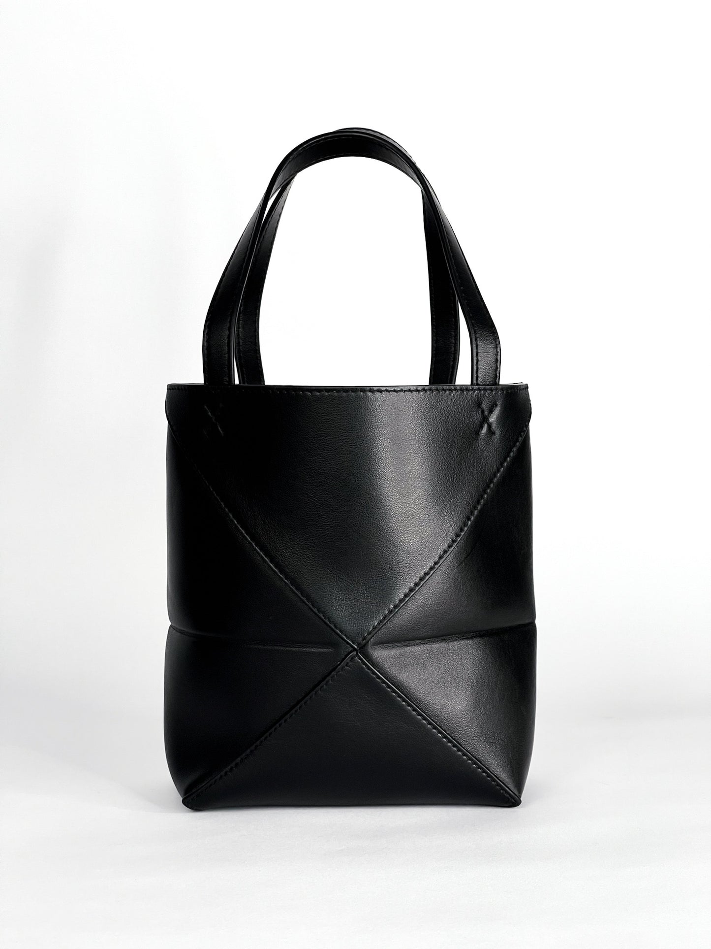 Loewe Black Mini Puzzle Fold Tote Bag