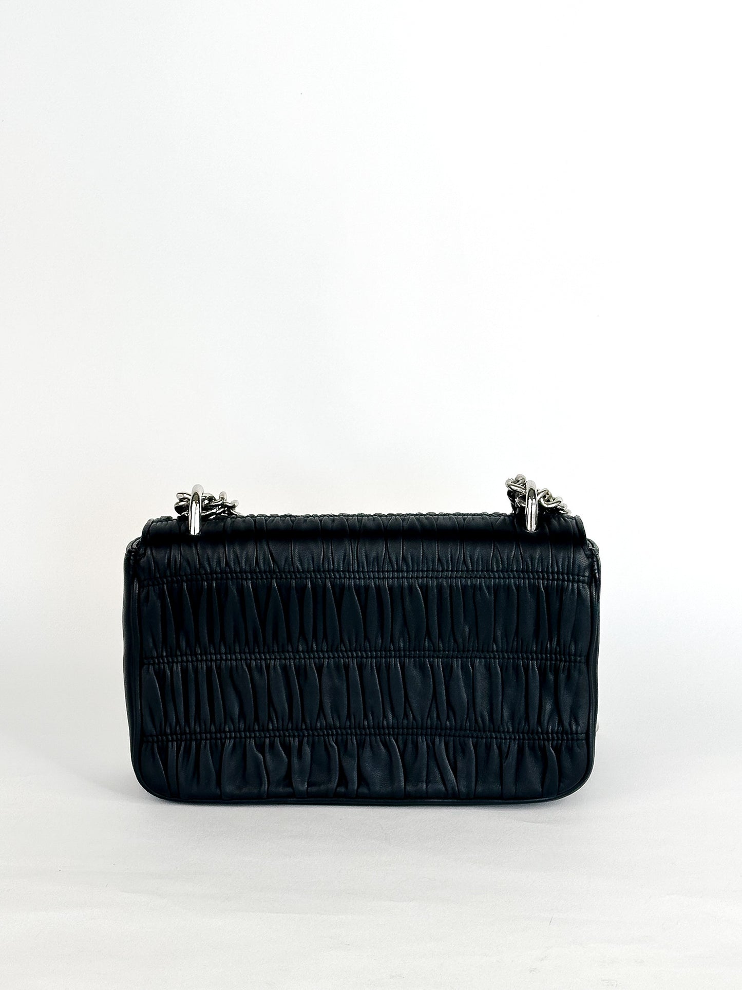 Prada Nappa Gaufre Chain Flap Black