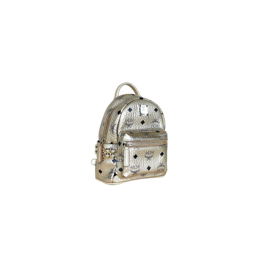 Mcm Gold Visetos Mini Backpack