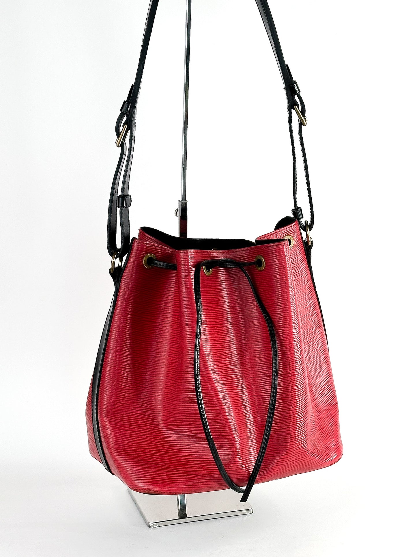 Louis Vuitton Epi Petit Bi-Color Noe Castillan Red Black