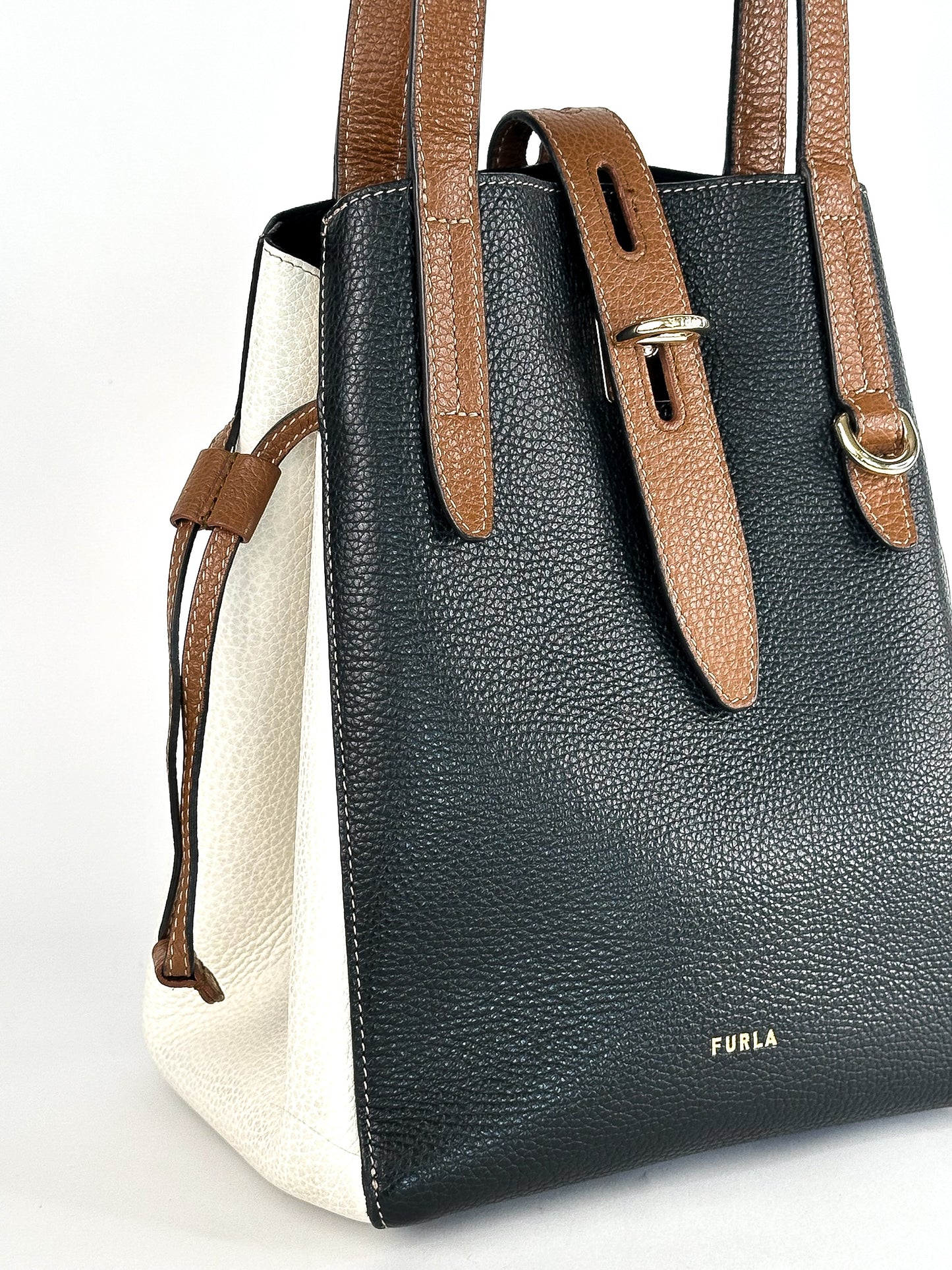 Furla Tote Pebbled Leather Color-block