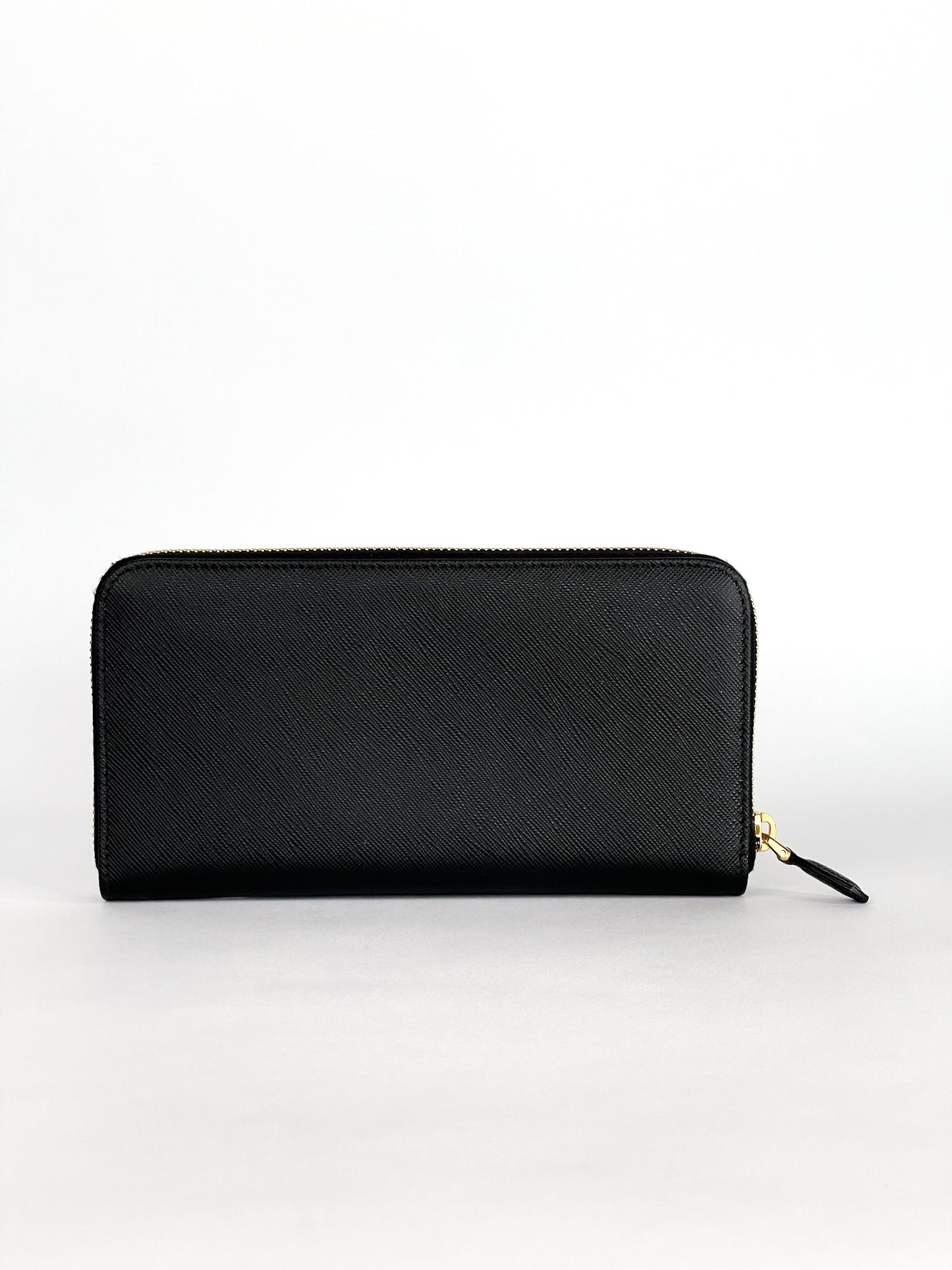 Prada Black Saffiano Leather Long Wallet