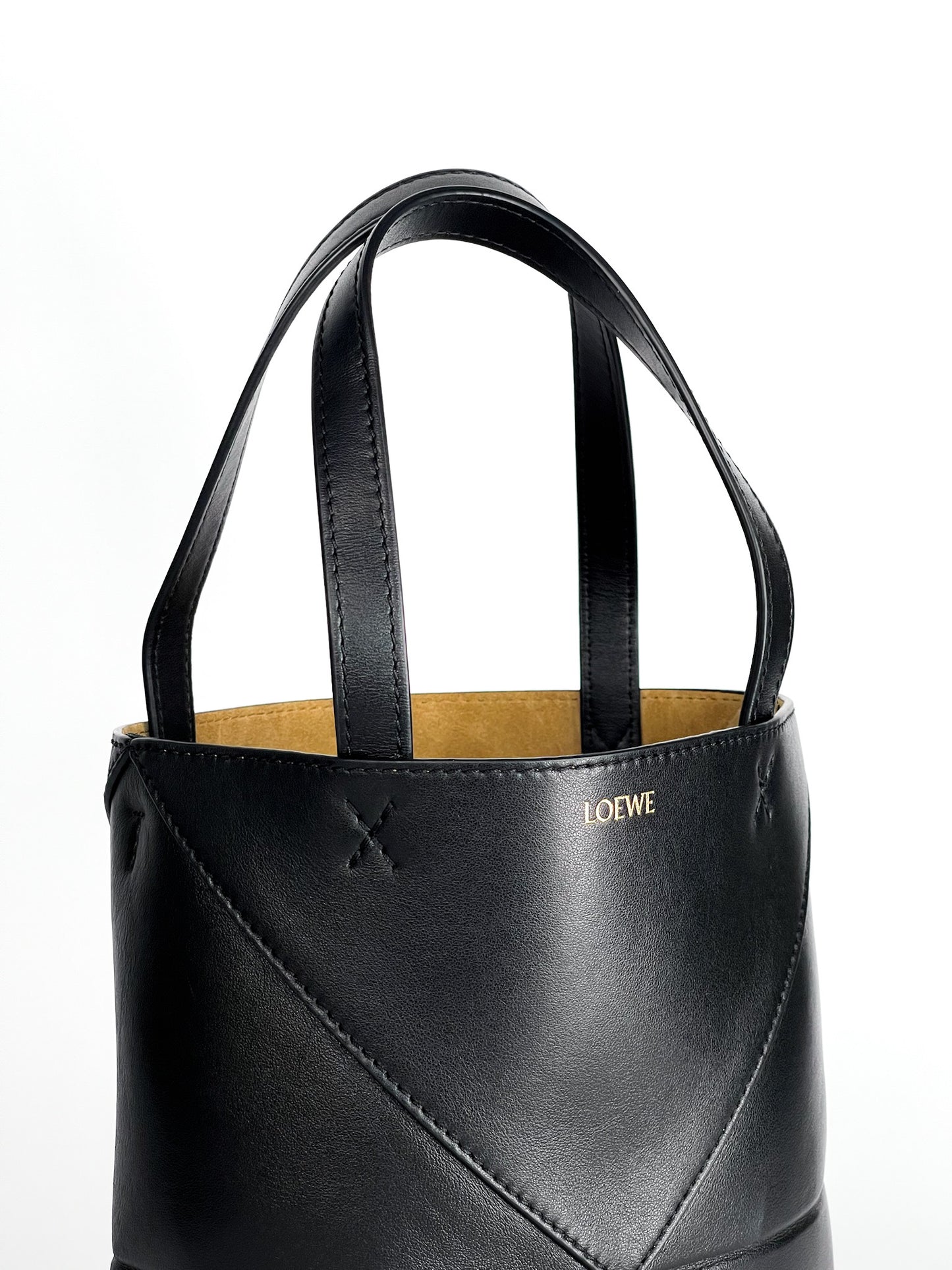 Loewe Black Mini Puzzle Fold Tote Bag