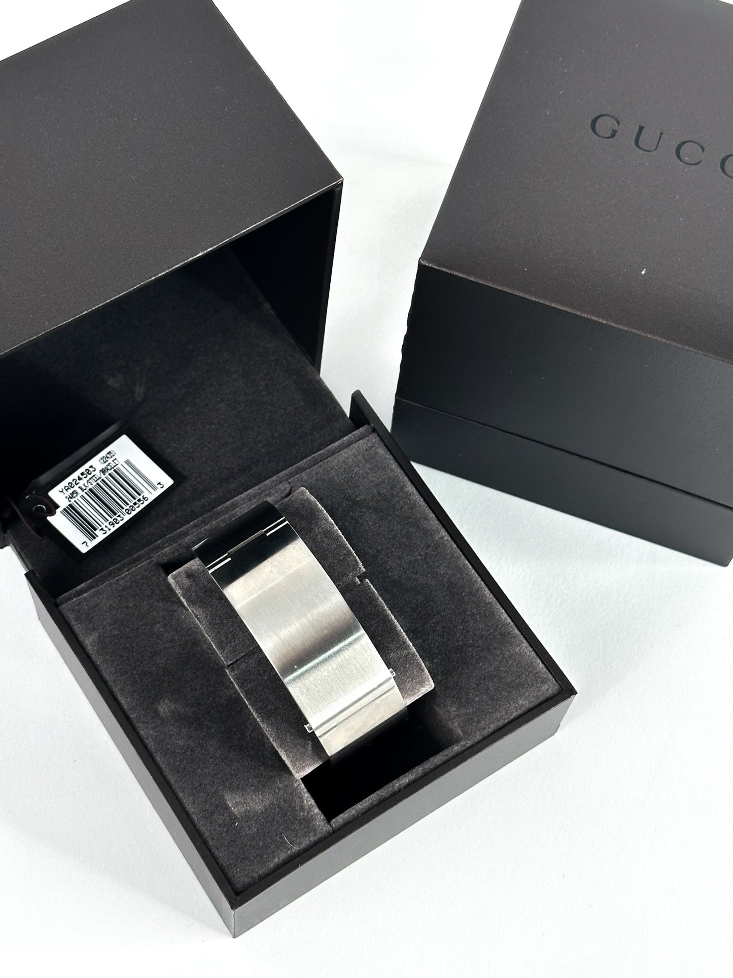 Gucci Silver Cuff Bangle Watch