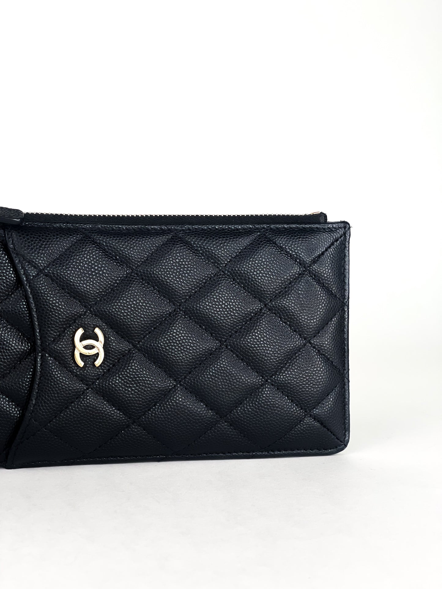 Chanel Caviar Quilted Long Wallet Pouch