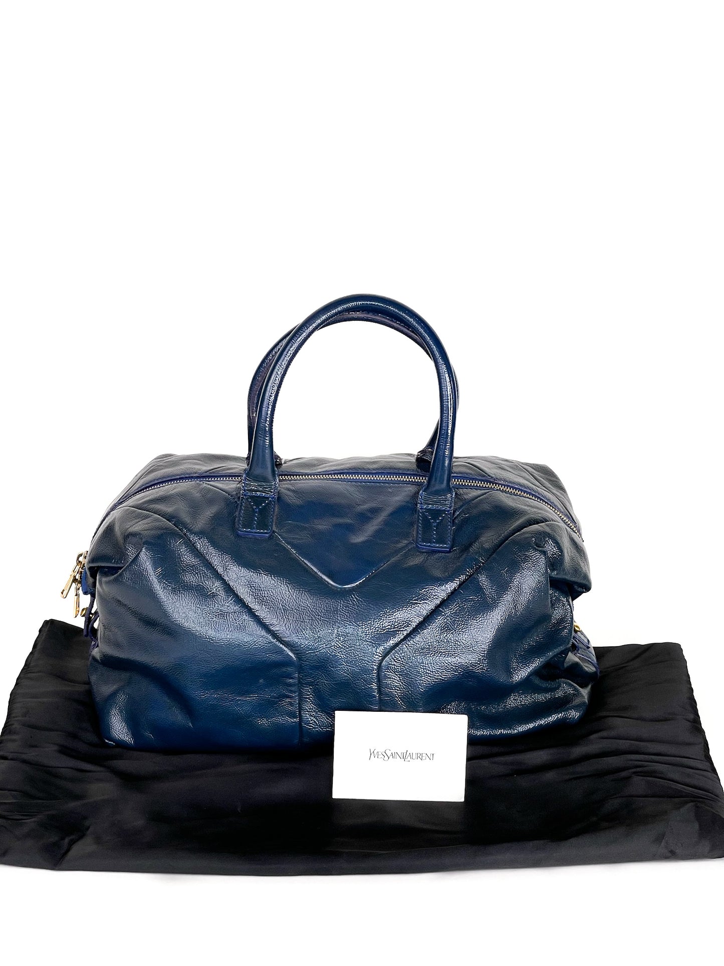 Yves Saint Laurent Y Patent Leather Tote Bag