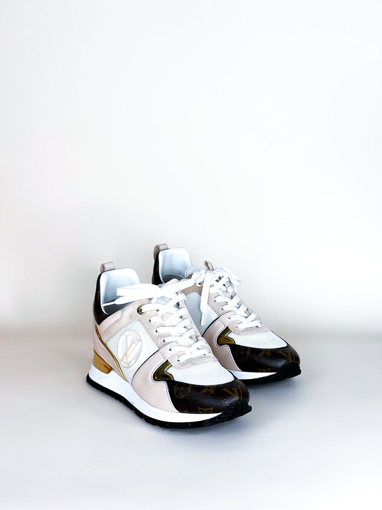 Louis Vuitton Run Away Monogram Sneakers Size 38