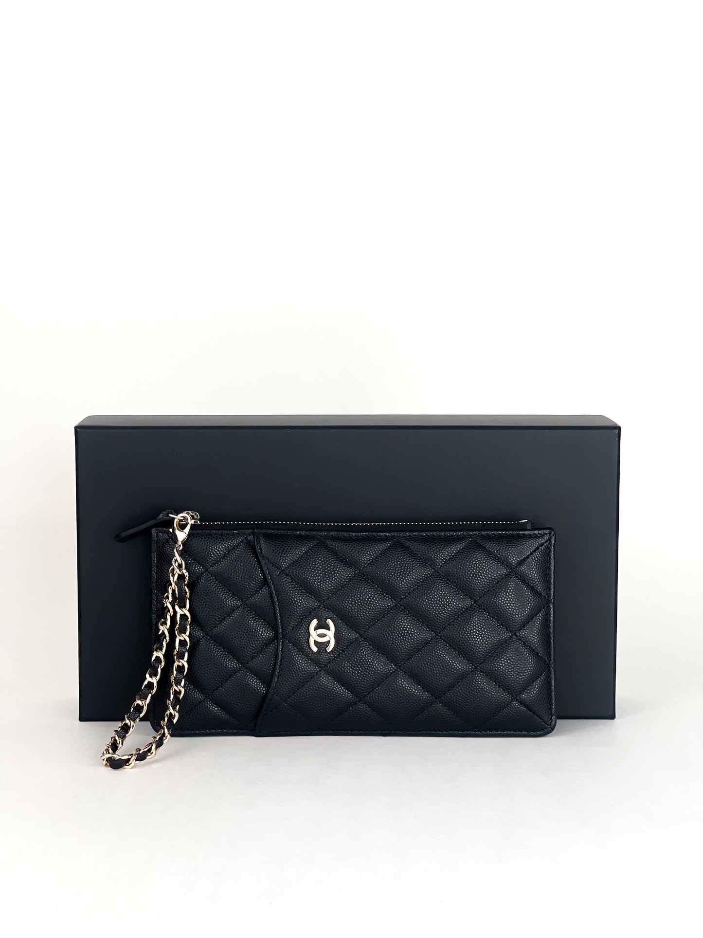 Chanel Caviar Quilted Long Wallet Pouch