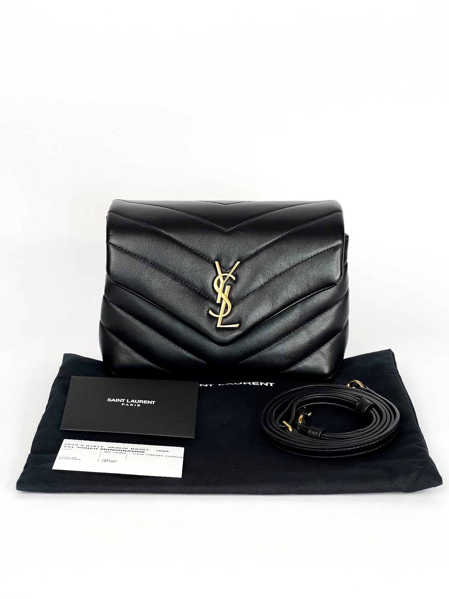 Saint Laurent Matelasse Calfskin Monogram LouLou Toy Crossbody Bag