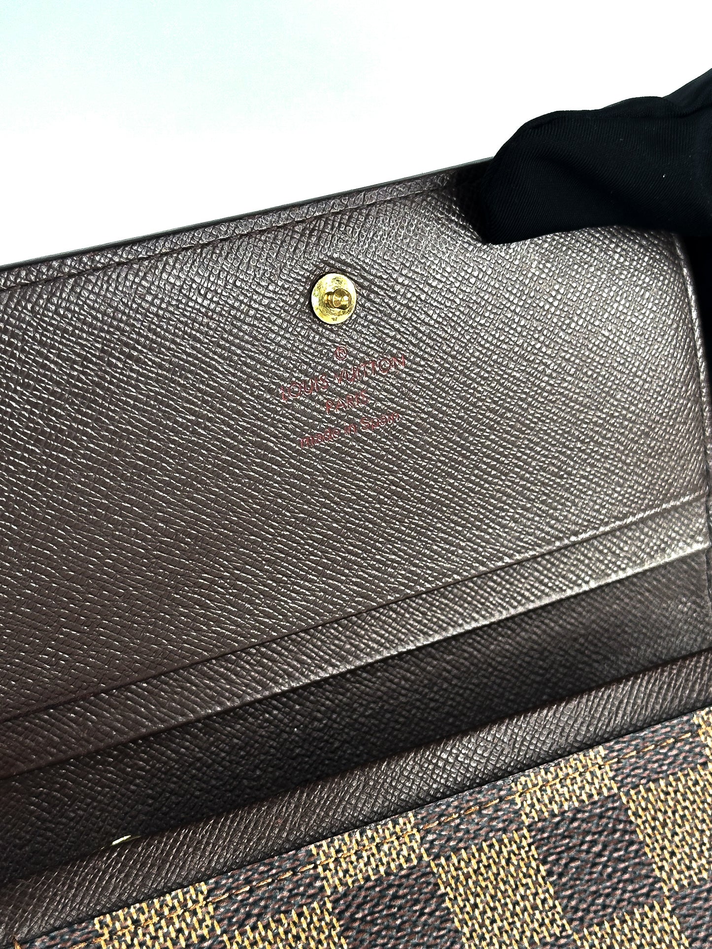 Louis Vuitton Damier Ebene Tri-fold Zip Wallet