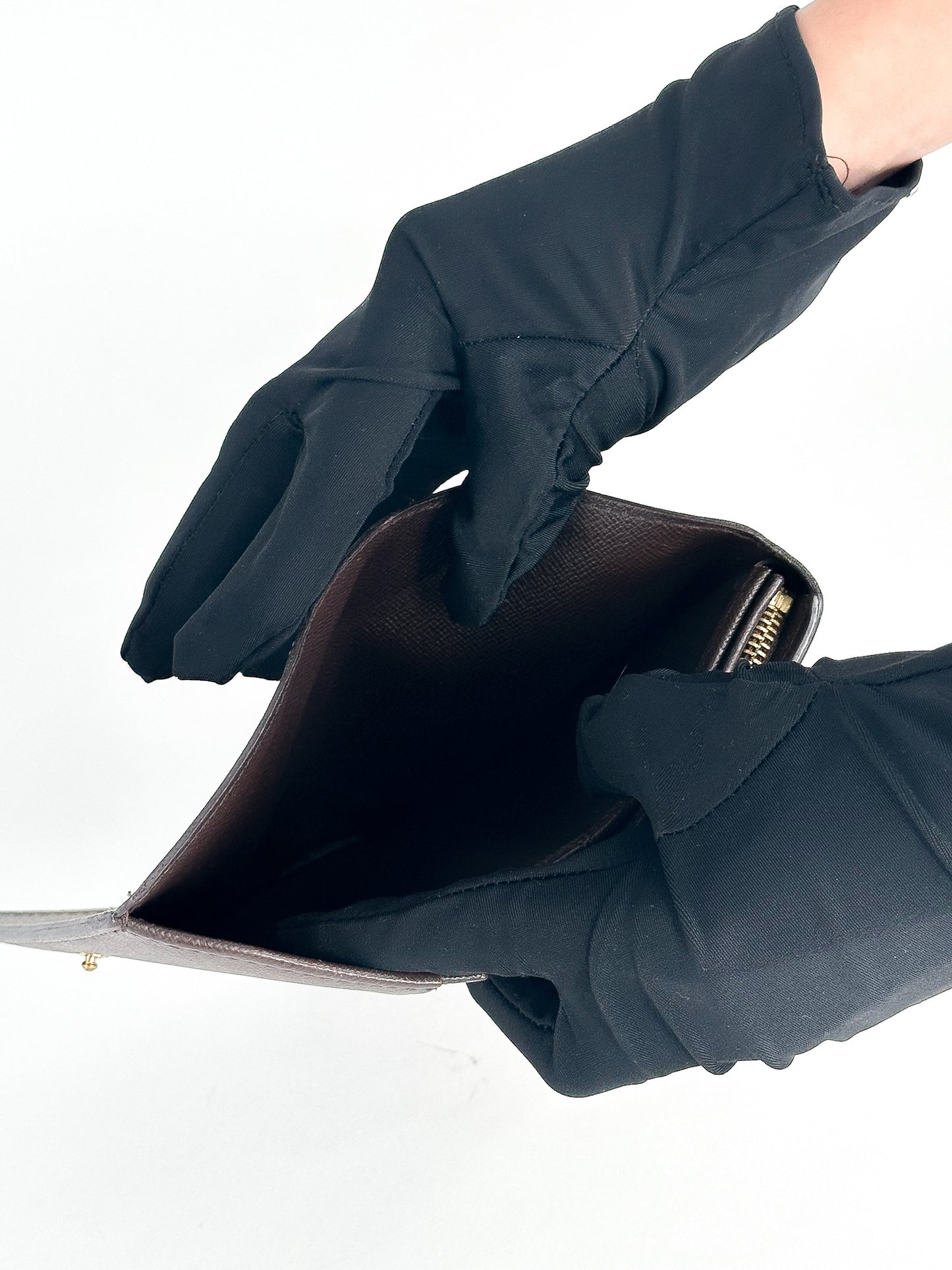 Louis Vuitton Damier Ebene Tri-fold Zip Wallet