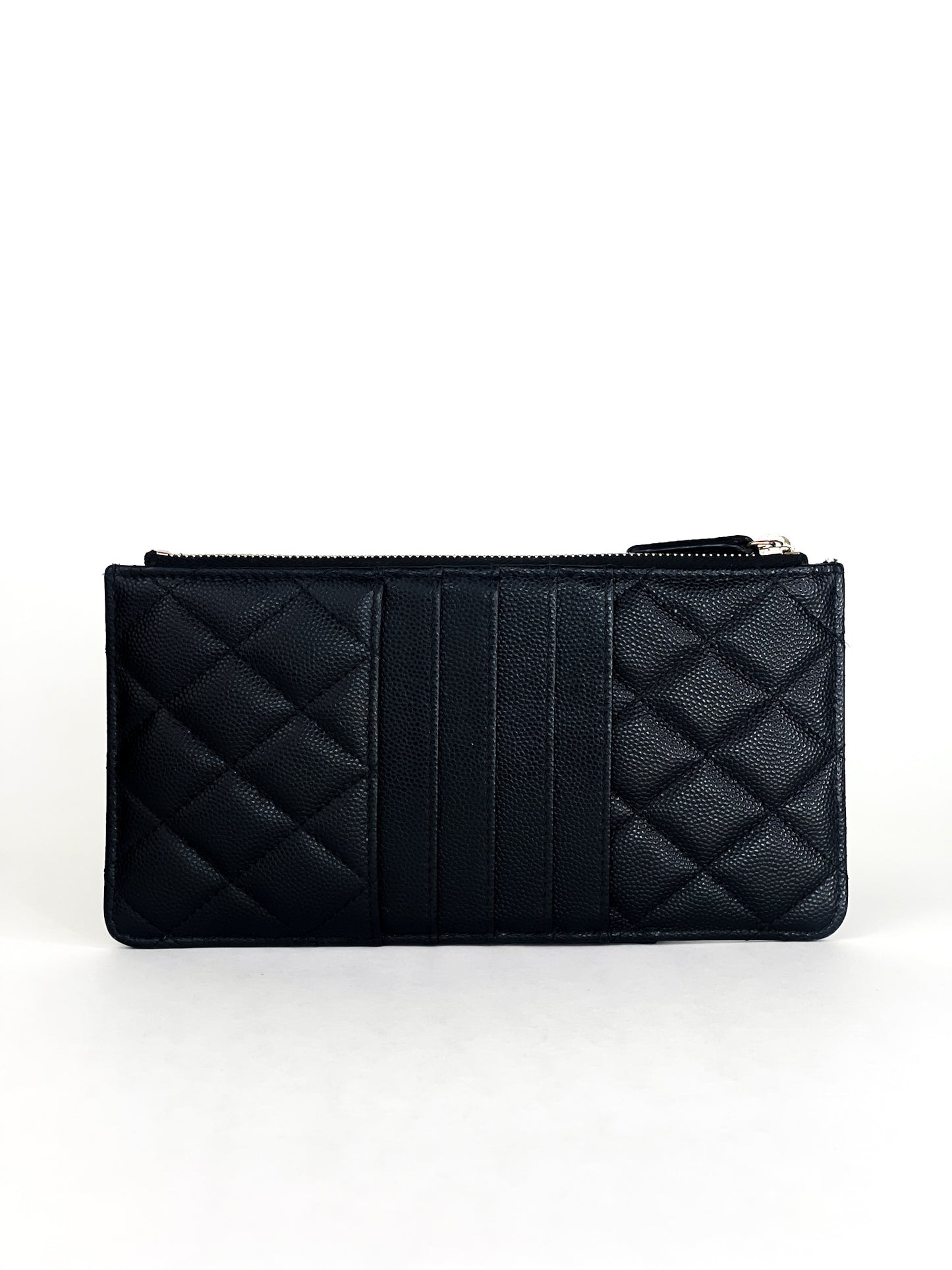 Chanel Caviar Quilted Long Wallet Pouch