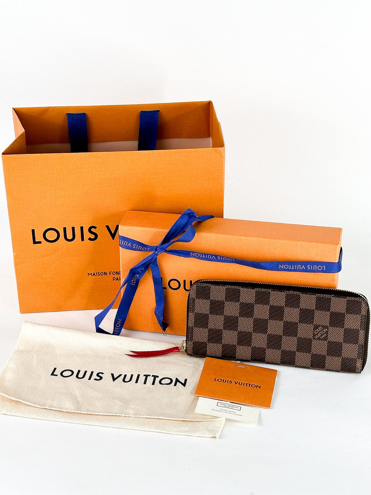 Louis Vuitton Clemence Damier Ebene Wallet