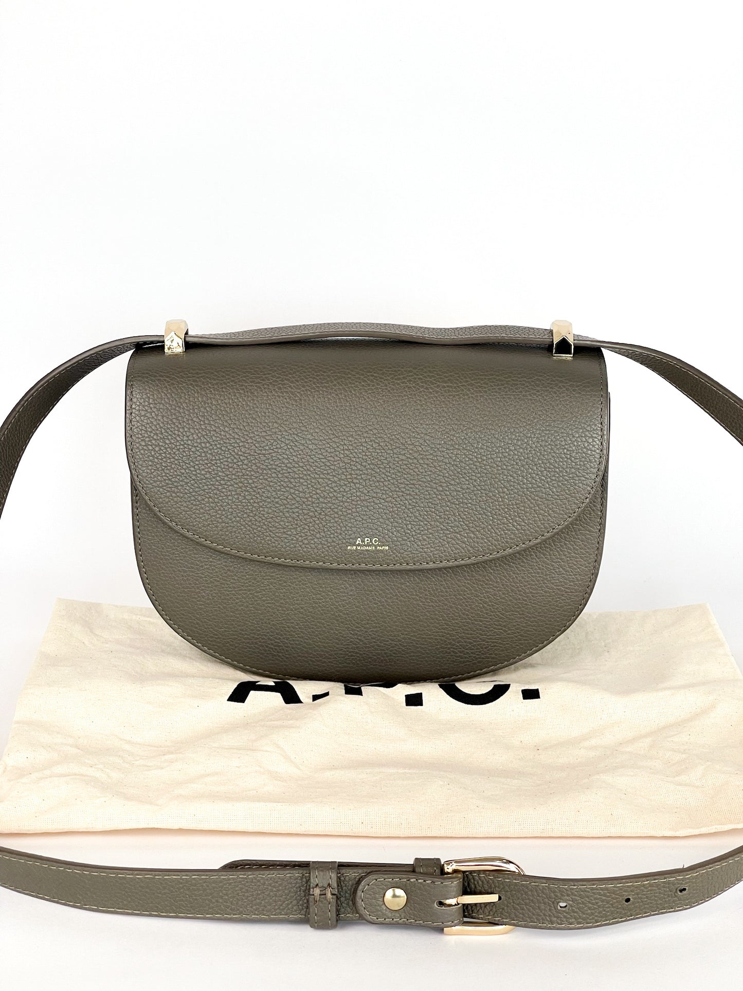 A.P.C Geneve Flap Shoulder Bag Grey