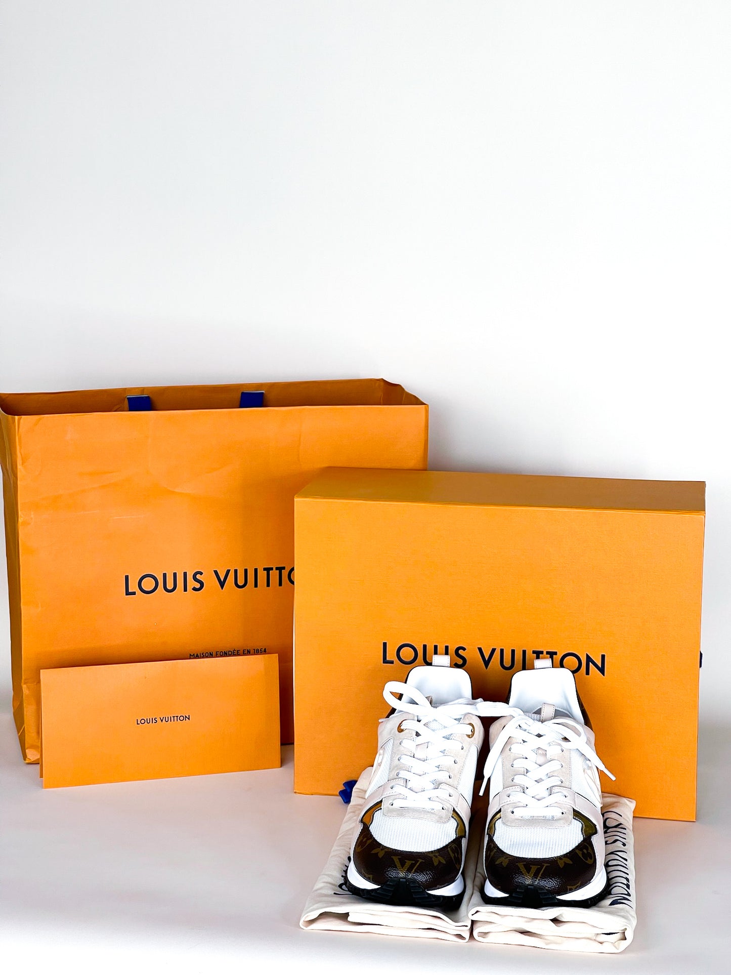 Louis Vuitton Run Away Monogram Sneakers Size 38