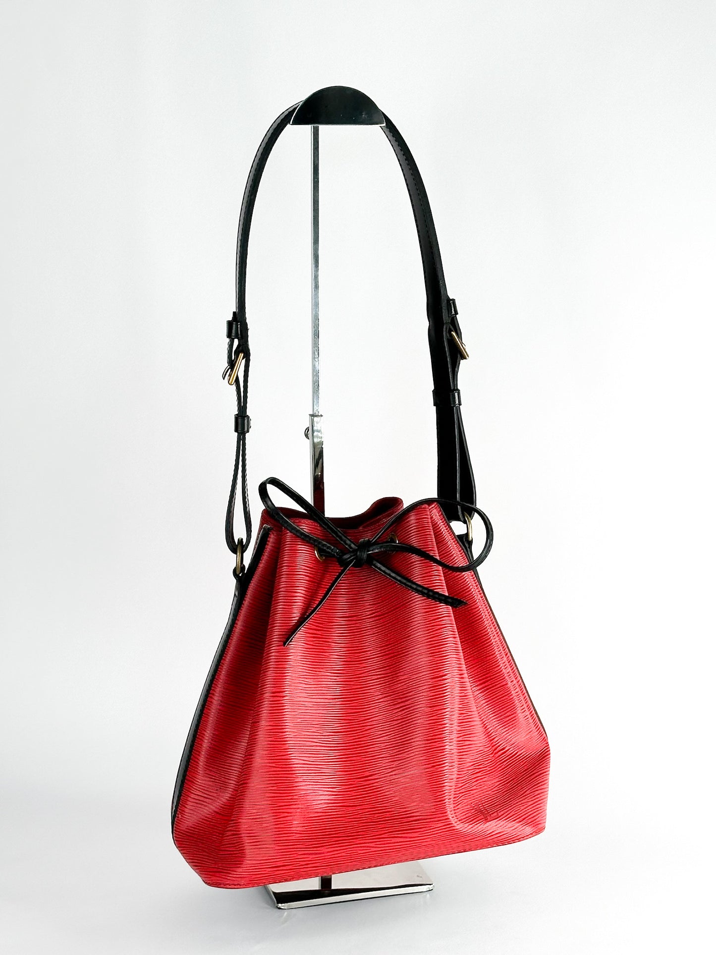 Louis Vuitton Epi Petit Bi-Color Noe Castillan Red Black