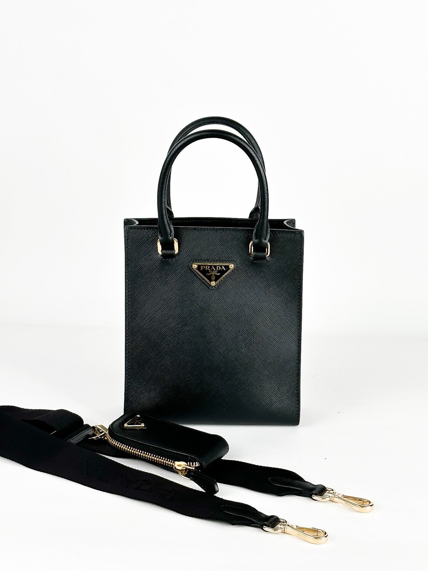 Prada Small Top Handle Bag in Saffiano Leather