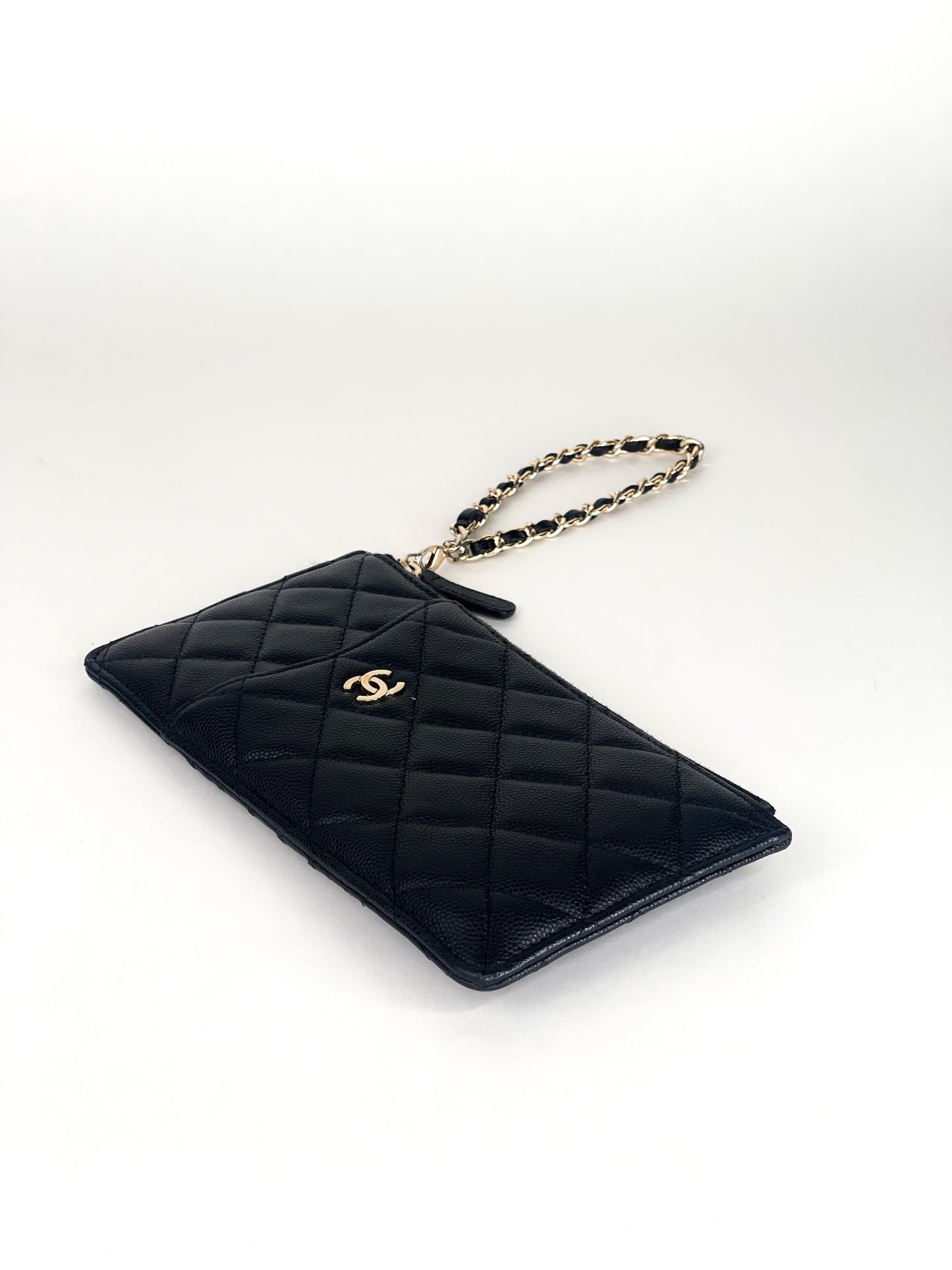 Chanel Caviar Quilted Long Wallet Pouch