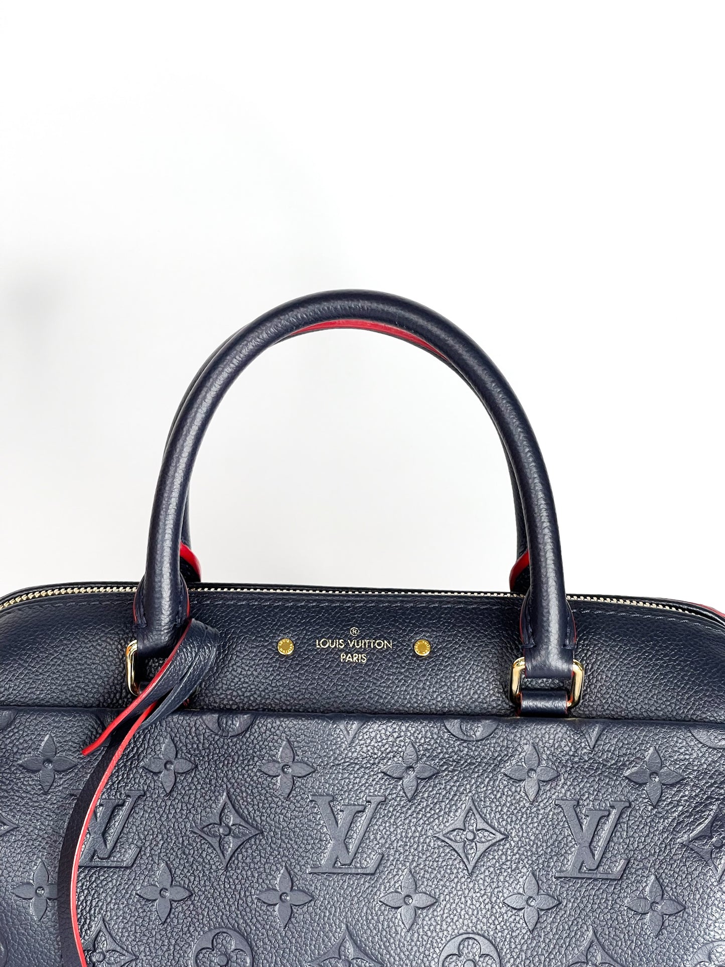 Louis Vuitton Speedy Bandouliere 25 Empreinte Leather Navy Blue