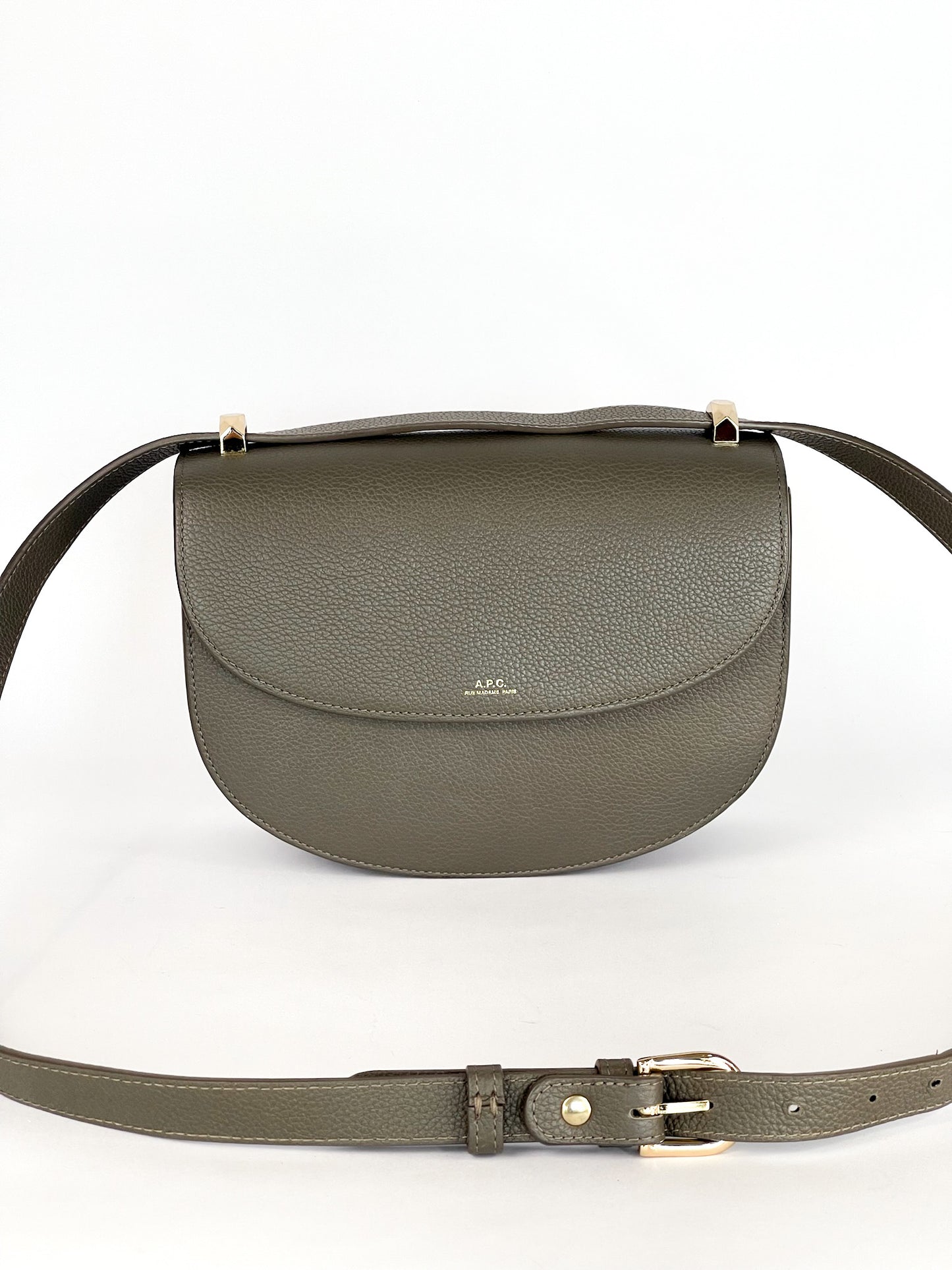 A.P.C Geneve Flap Shoulder Bag Grey