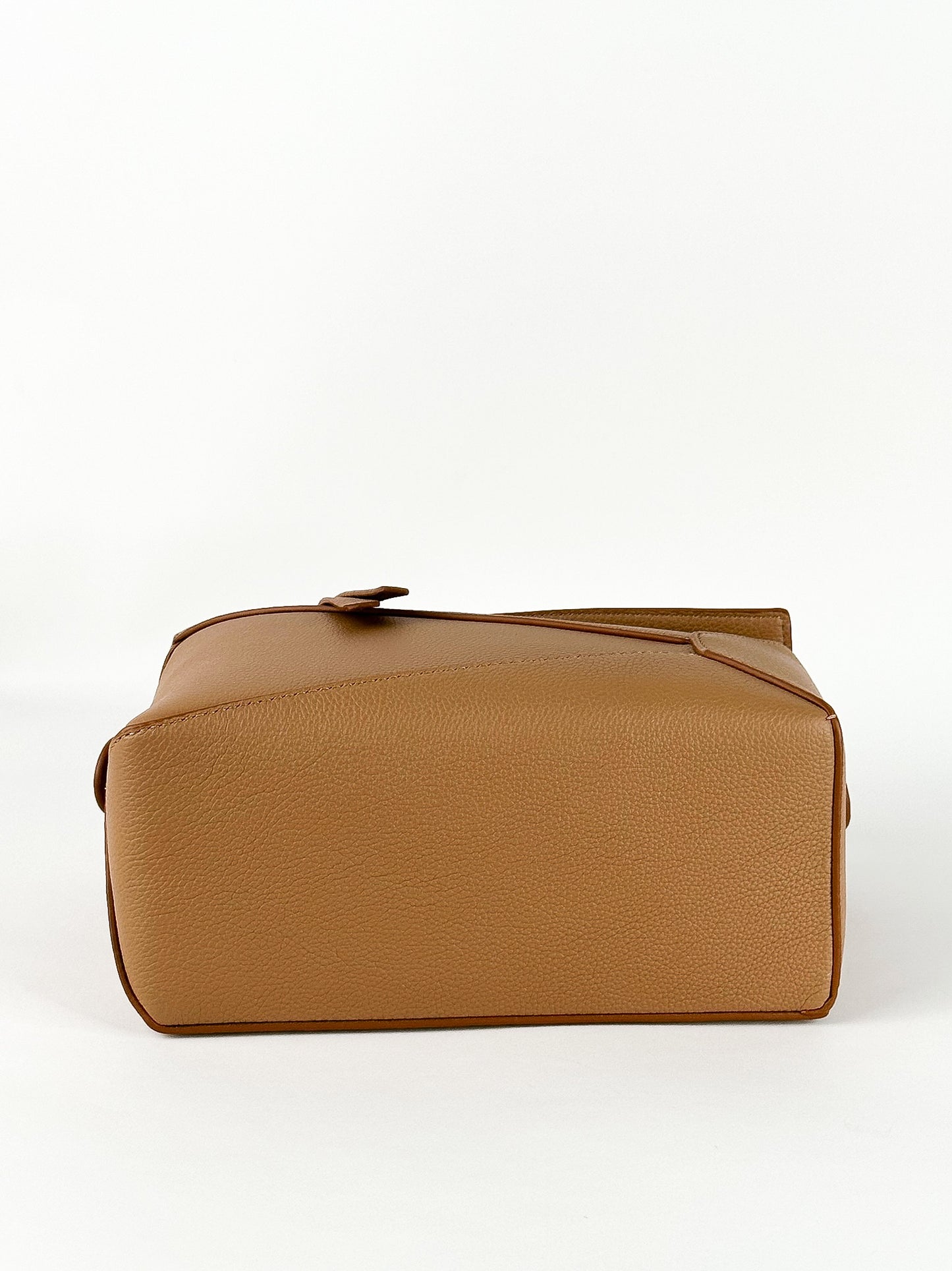 Loewe Puzzle Edge Small Leather Handbag in Toffee