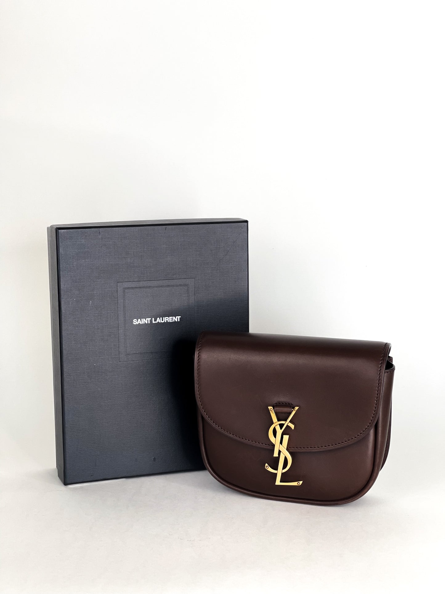 Saint Laurent Kaia Small Satchel Brown