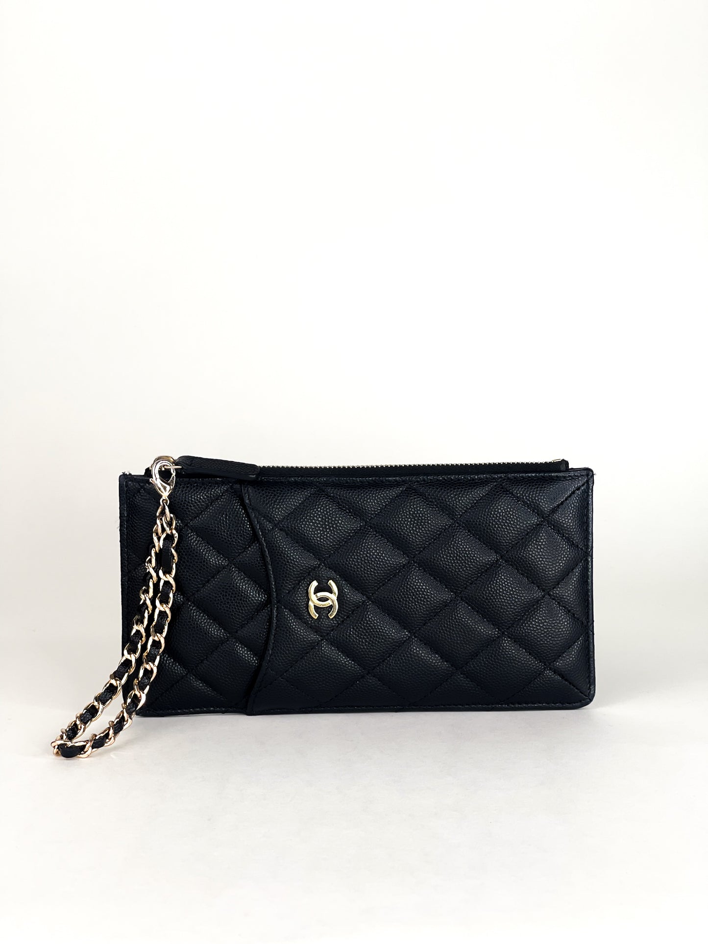 Chanel Caviar Quilted Long Wallet Pouch