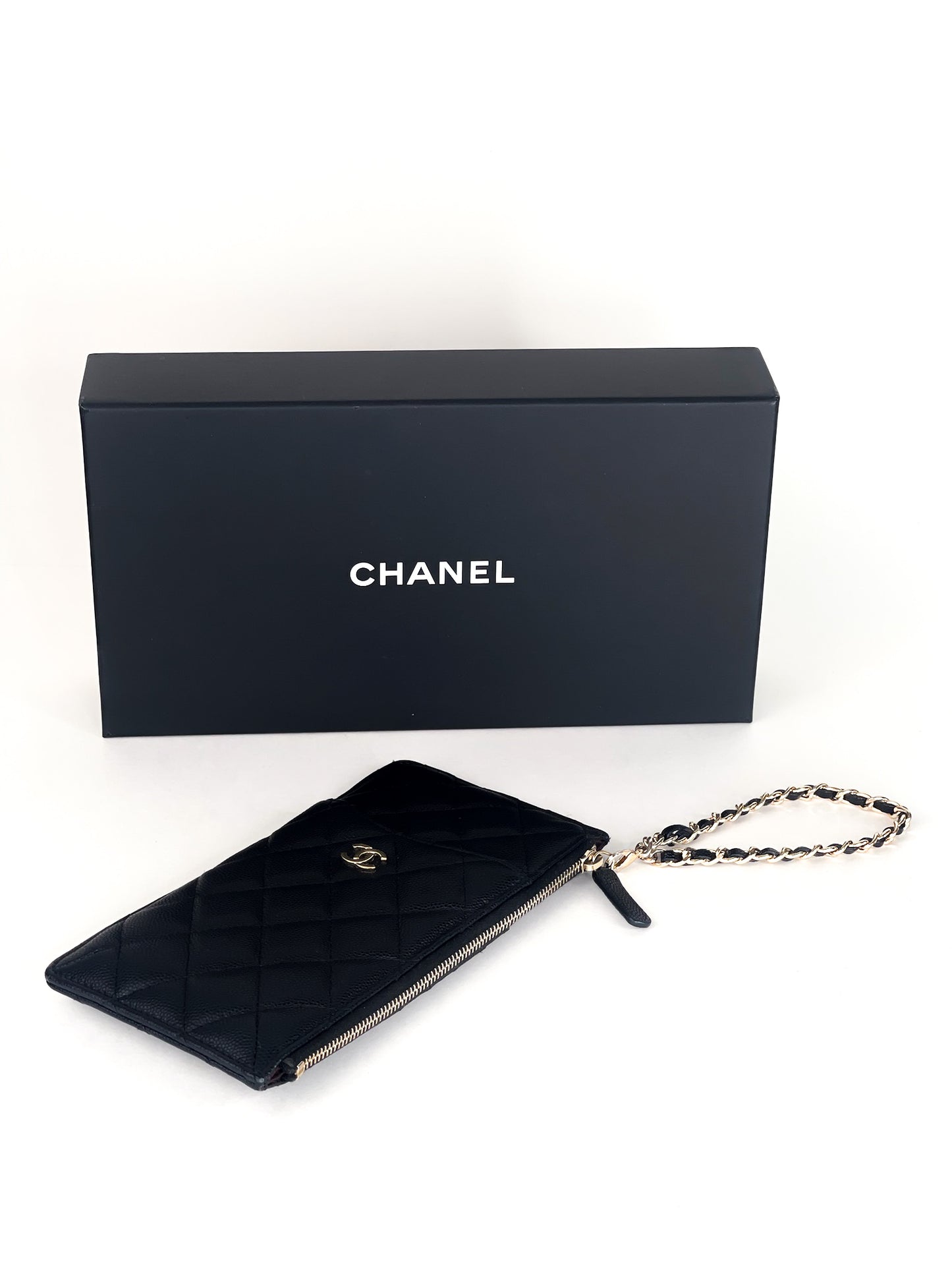 Chanel Caviar Quilted Long Wallet Pouch