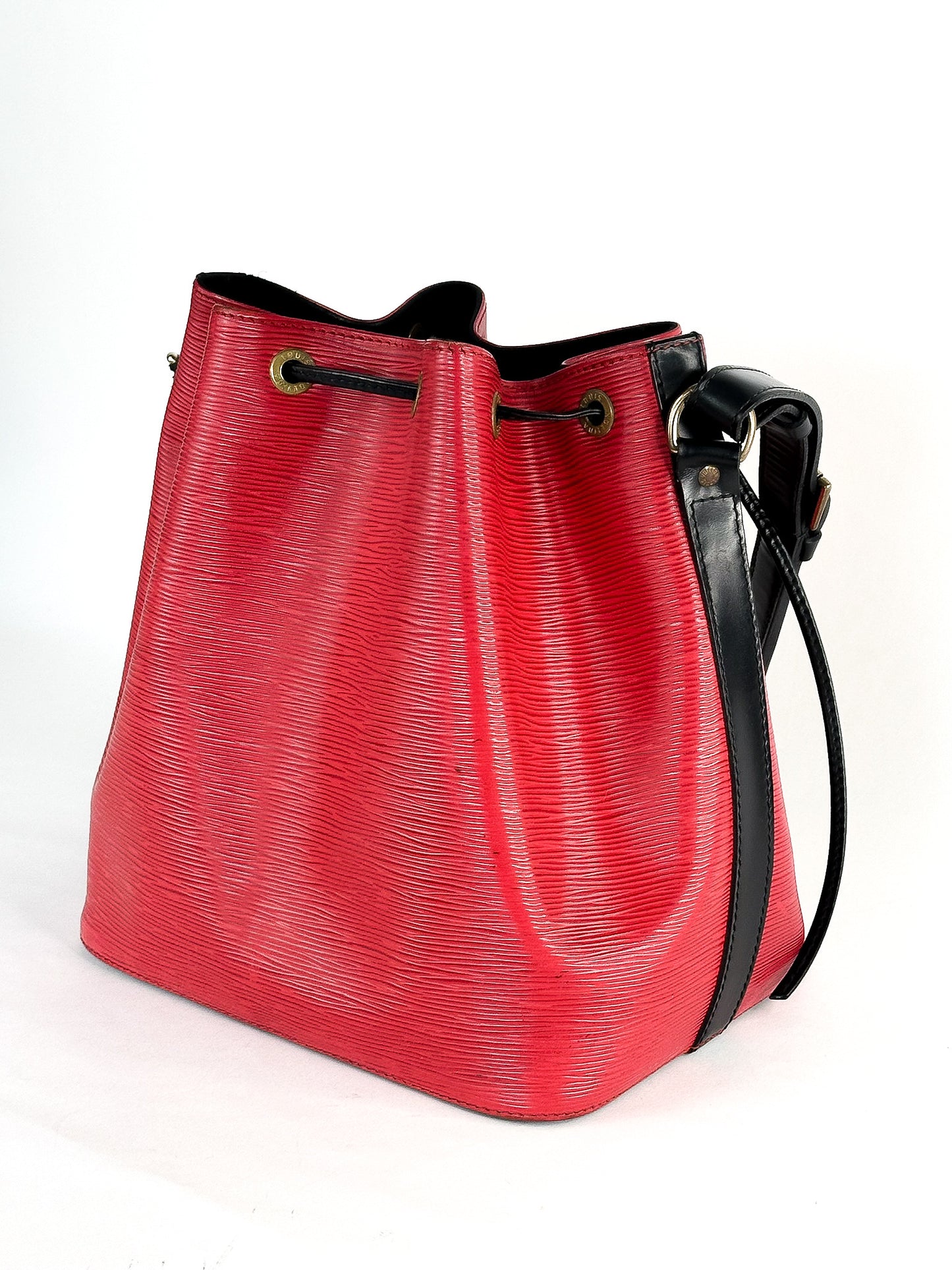 Louis Vuitton Epi Petit Bi-Color Noe Castillan Red Black