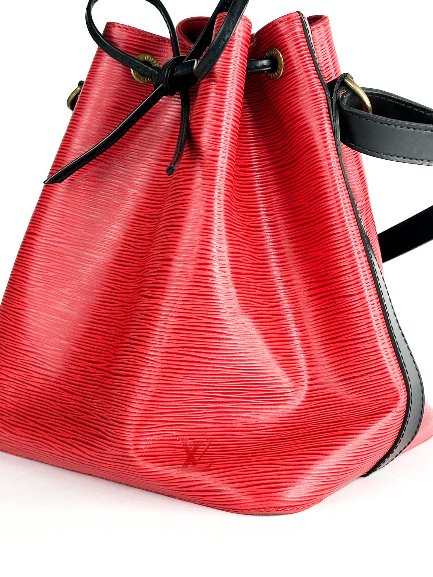 Louis Vuitton Epi Petit Bi-Color Noe Castillan Red Black