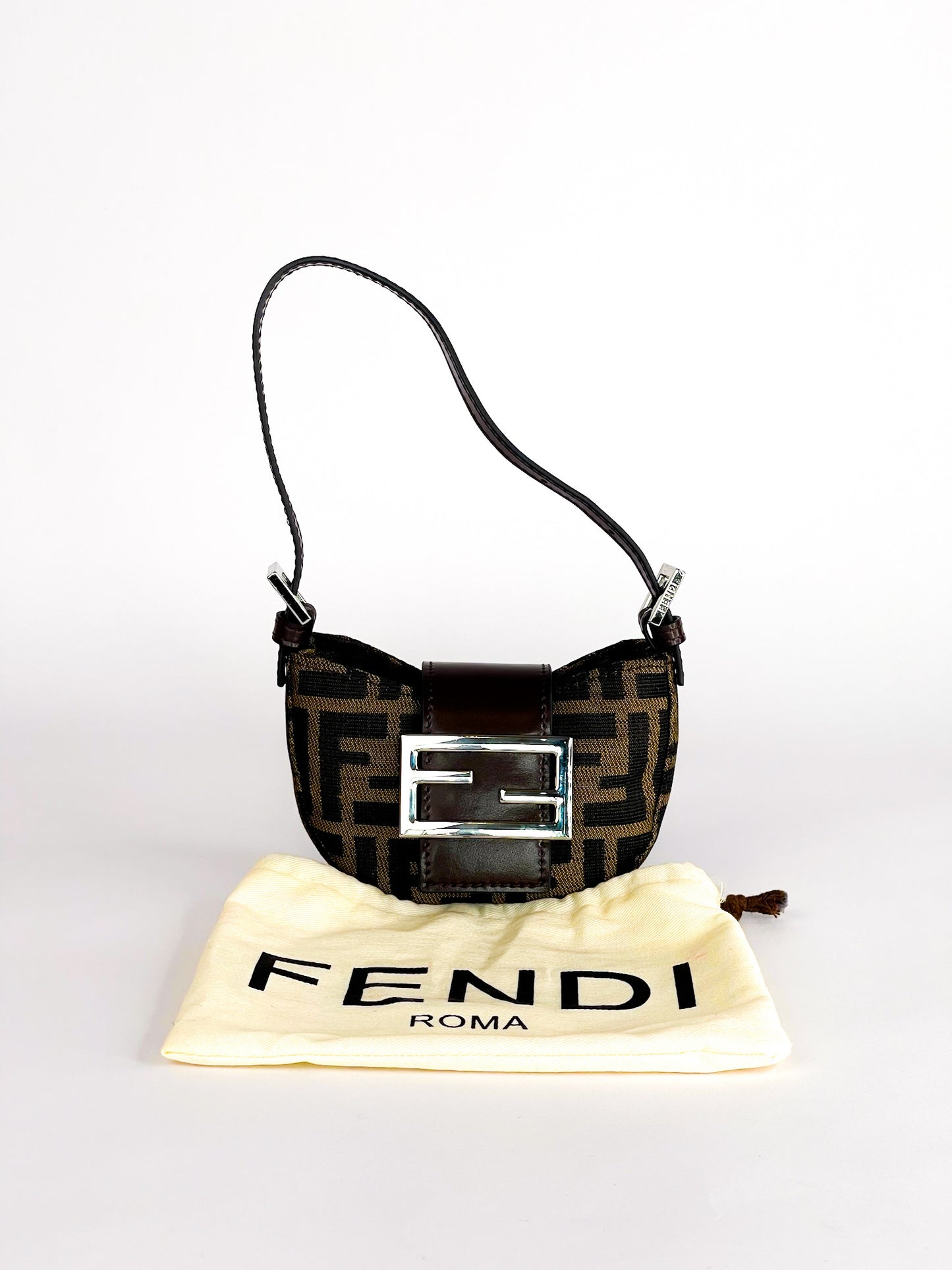 Fendi Half Moon Mini Croissant Zucca