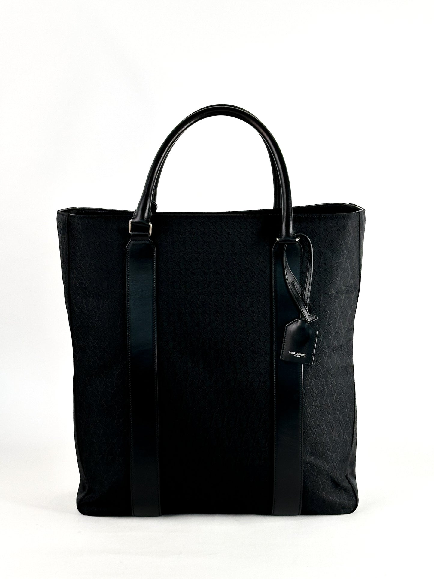 Saint Laurent Toile Classic Monogram Tote Bag Black