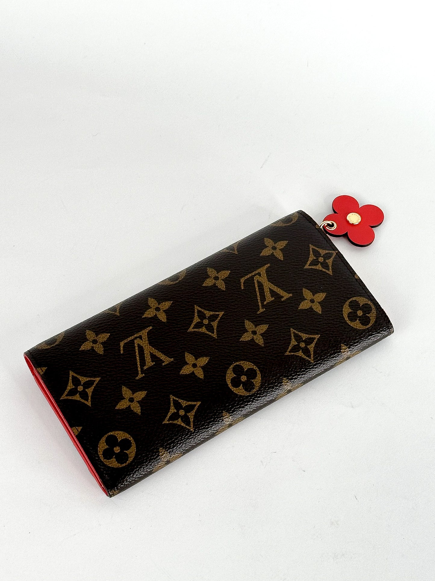 Louis Vuitton Monogram Portefeuille Emily Flower Motif
Bifold Long Wallet Poppy Red