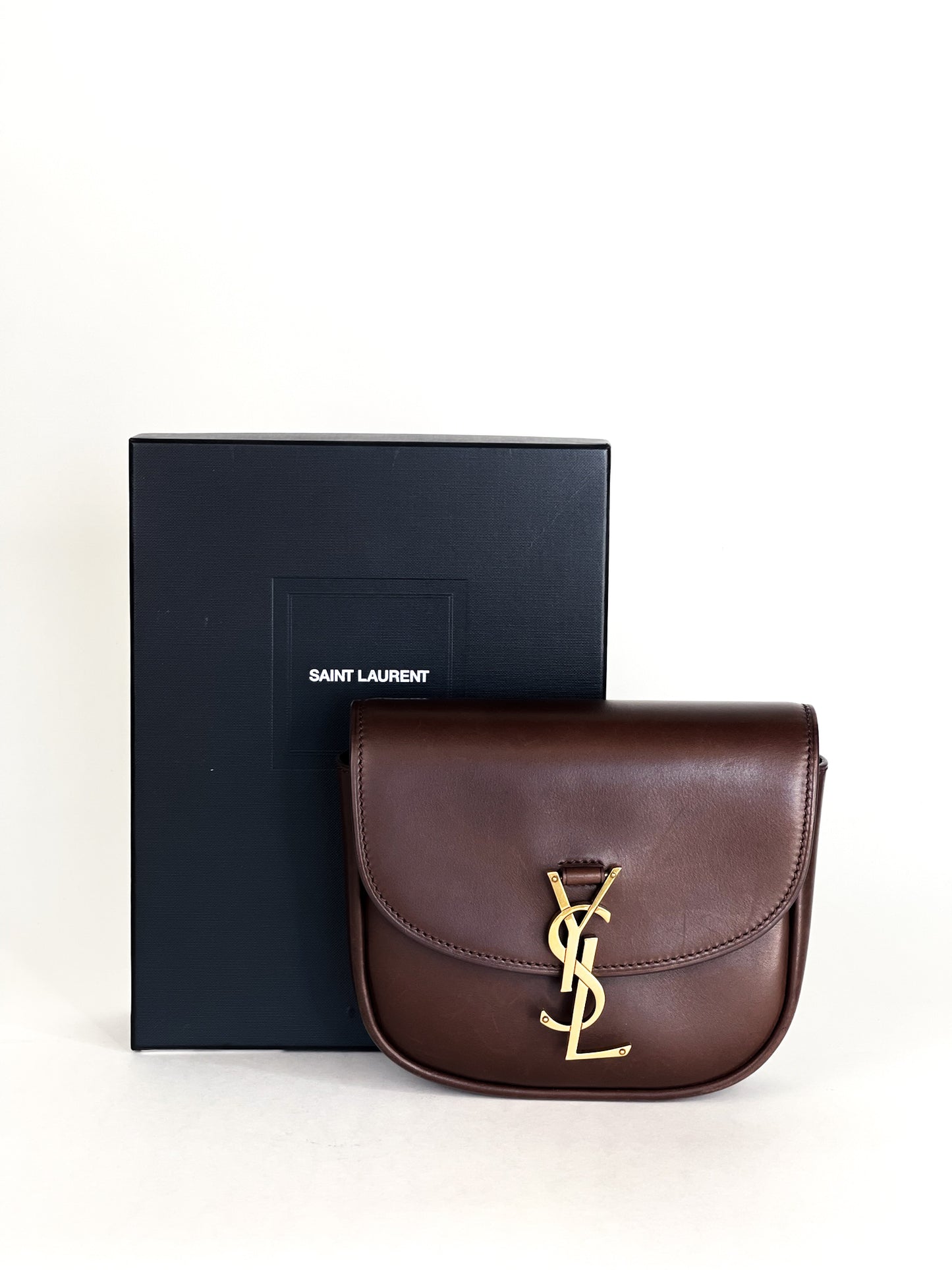 Saint Laurent Kaia Small Satchel Brown