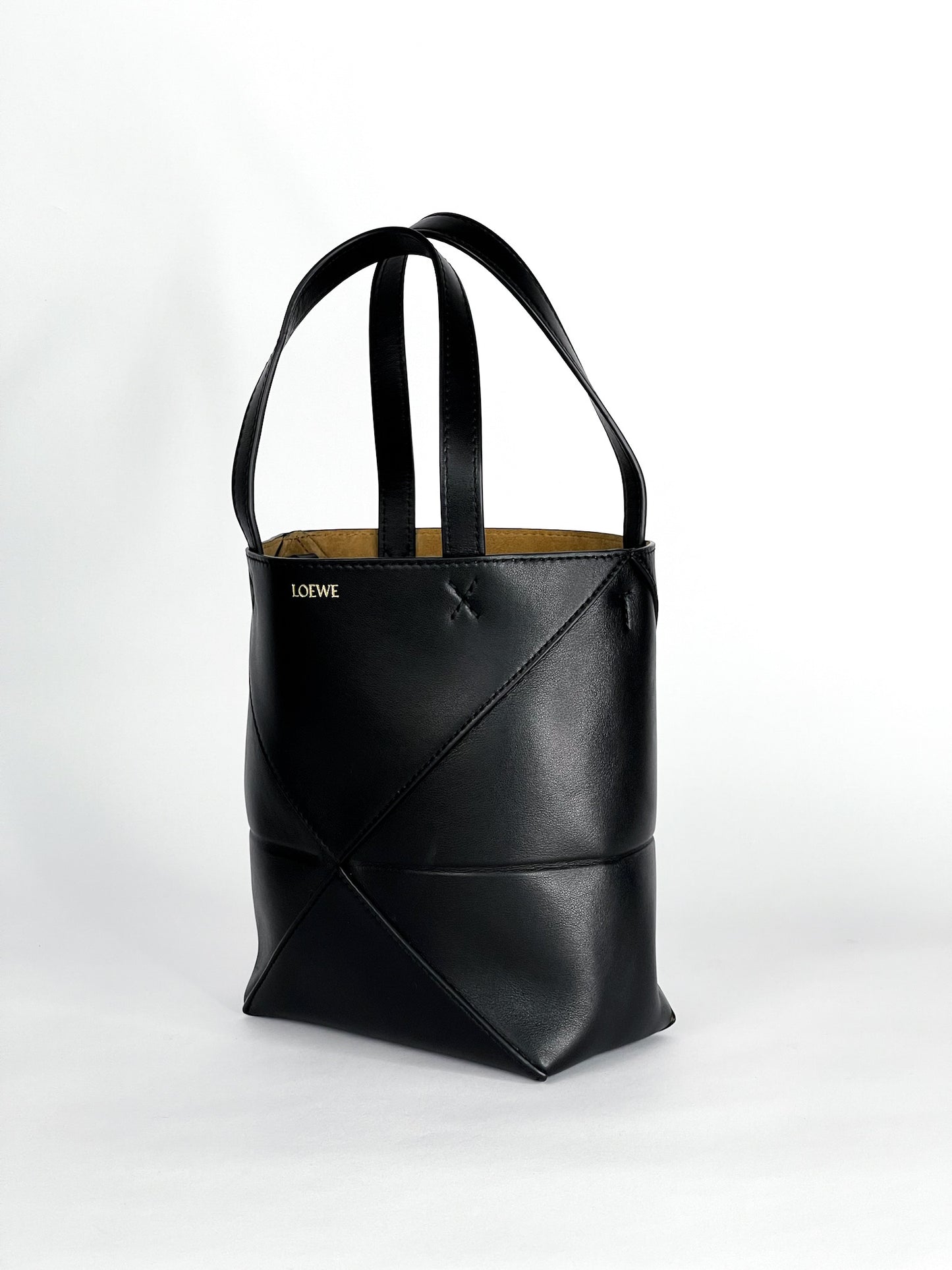 Loewe Black Mini Puzzle Fold Tote Bag