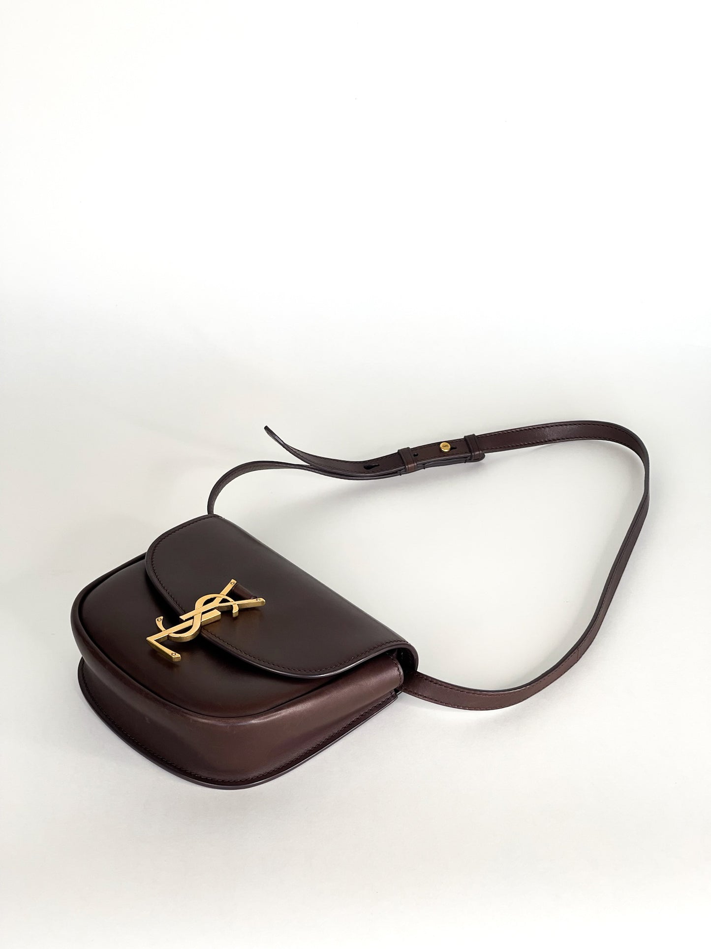 Saint Laurent Kaia Small Satchel Brown