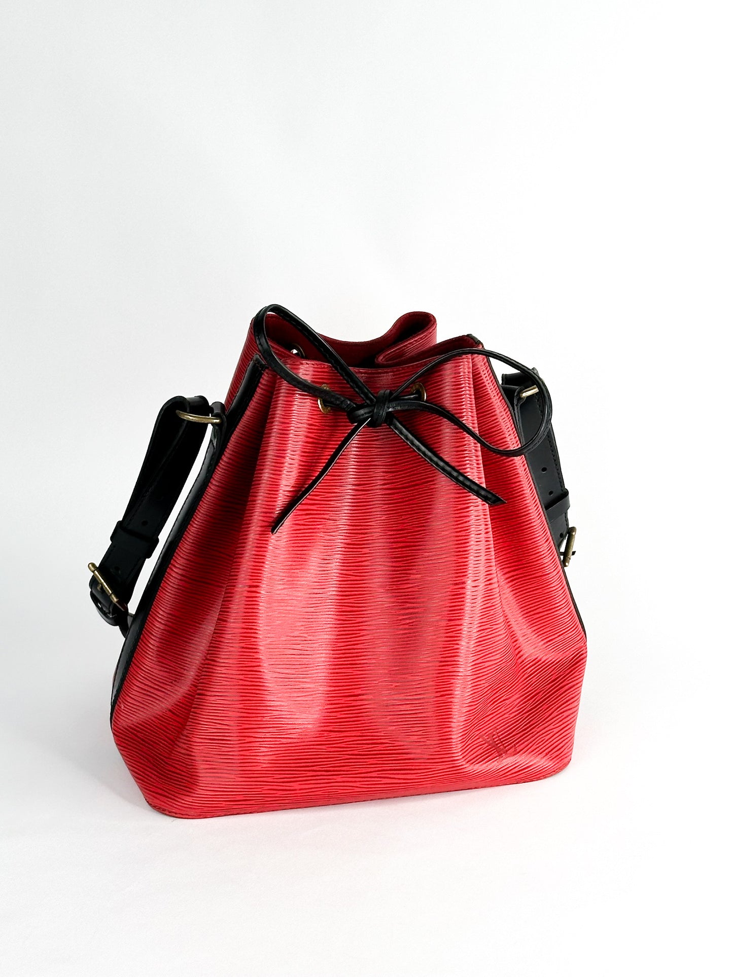 Louis Vuitton Epi Petit Bi-Color Noe Castillan Red Black