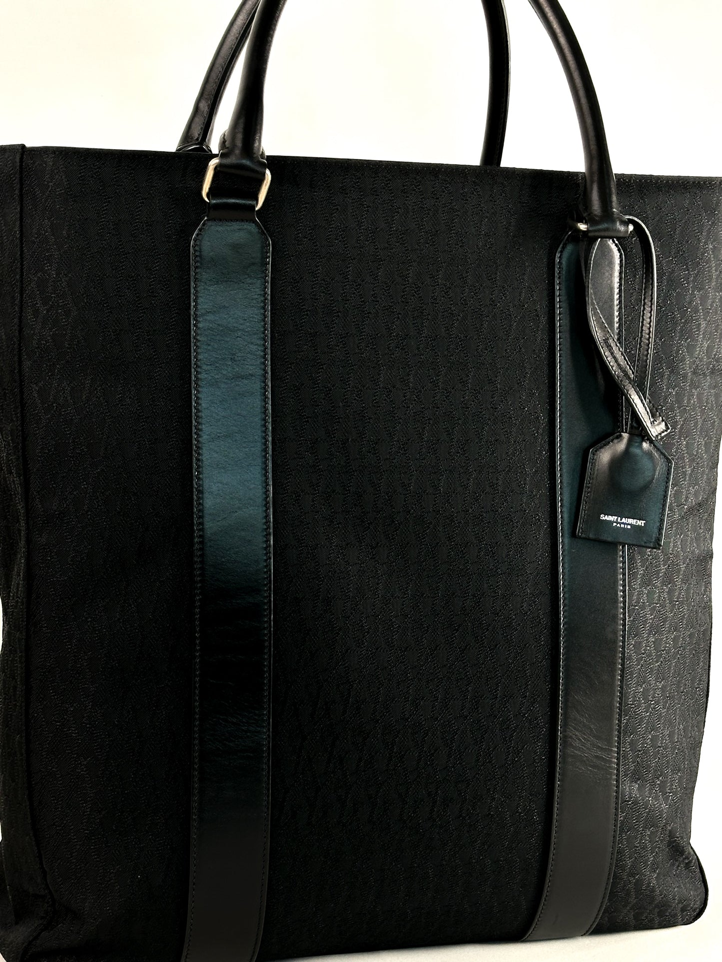 Saint Laurent Toile Classic Monogram Tote Bag Black