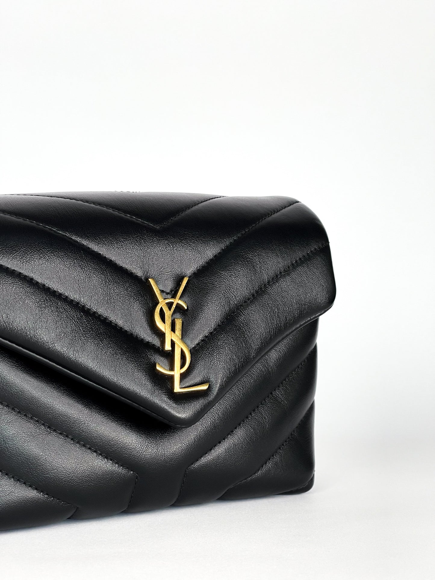 Saint Laurent Matelasse Calfskin Monogram LouLou Toy Crossbody Bag